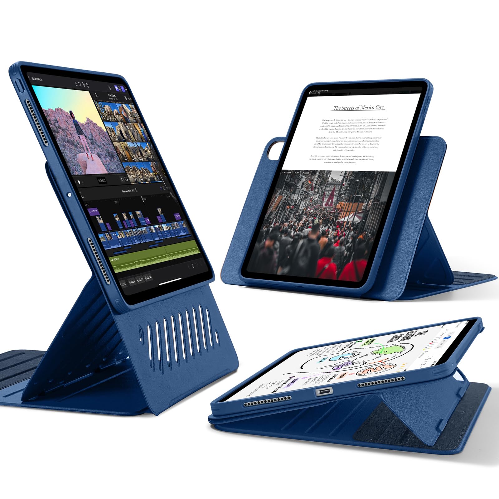 Foto 1 | Funda Esr Shift Series Para Ipad Pro 13 2024 Con Soporte Azul - Venta Internacional.