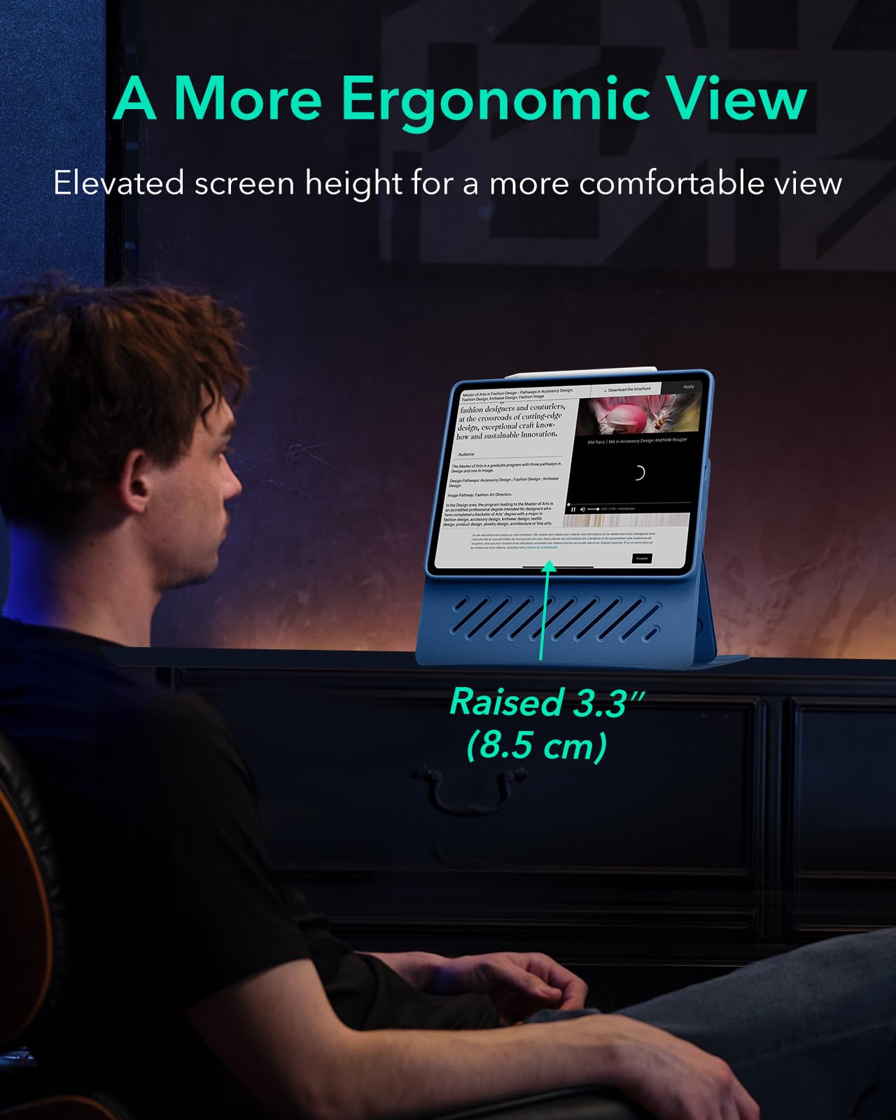 Foto 5 | Funda Esr Shift Series Para Ipad Pro 13 2024 Con Soporte Azul - Venta Internacional.