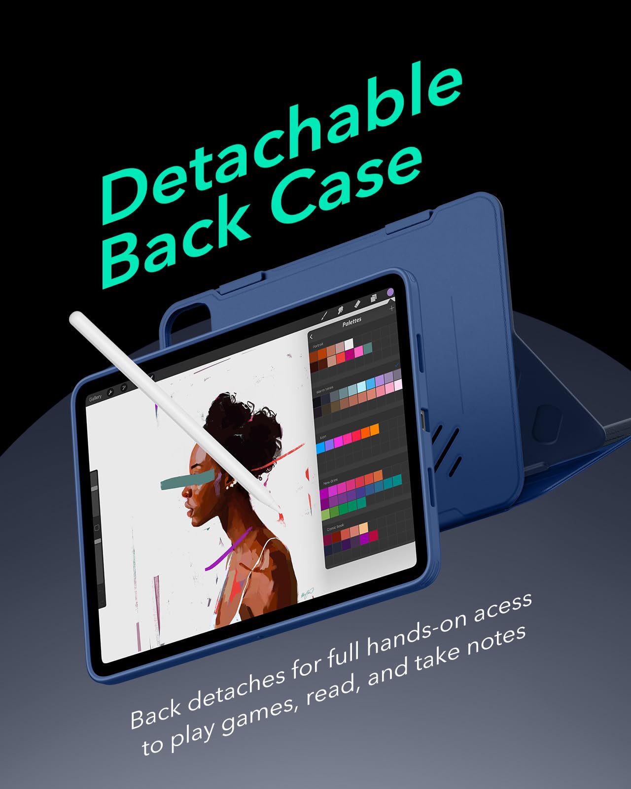 Foto 7 pulgar | Funda Esr Shift Series Para Ipad Pro 13 2024 Con Soporte Azul - Venta Internacional.