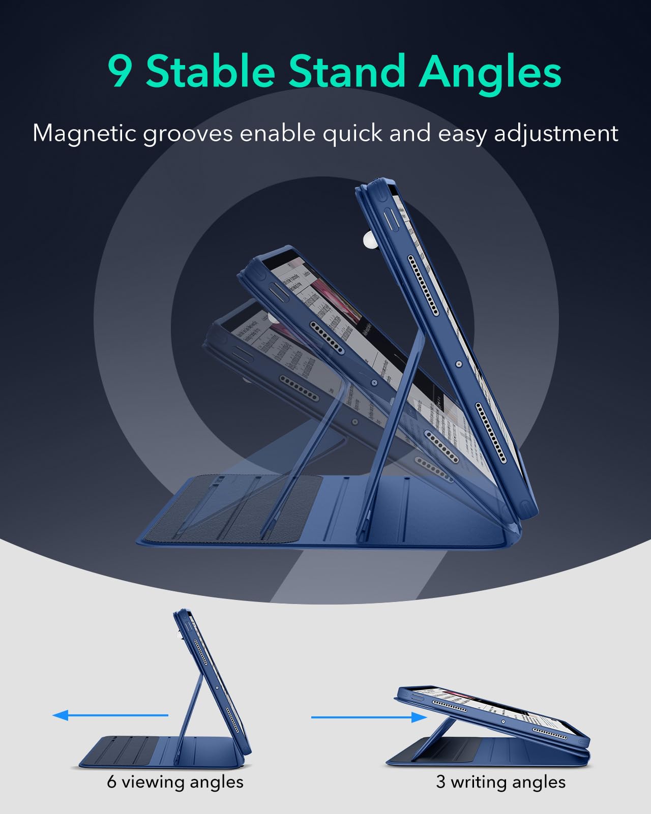Foto 7 | Funda Esr Shift Series Para Ipad Pro 13 2024 Con Soporte Azul - Venta Internacional.