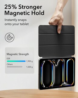 Foto 4 | Funda Esr Rebound Series Para Ipad Pro De 13 Pulgadas (2024), Color Negro - Venta Internacional.