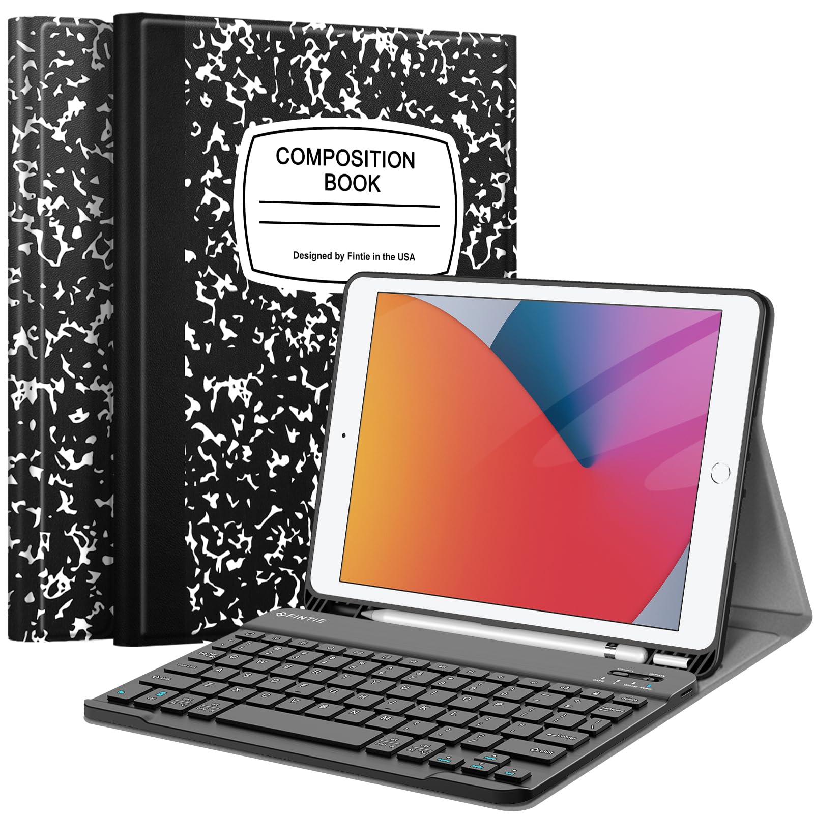 Funda Con Teclado Fintie Para Ipad De 9ª, 8ª Y 7ª Generación De 10,2 Pulgadas Con Lápiz - Venta Internacional.