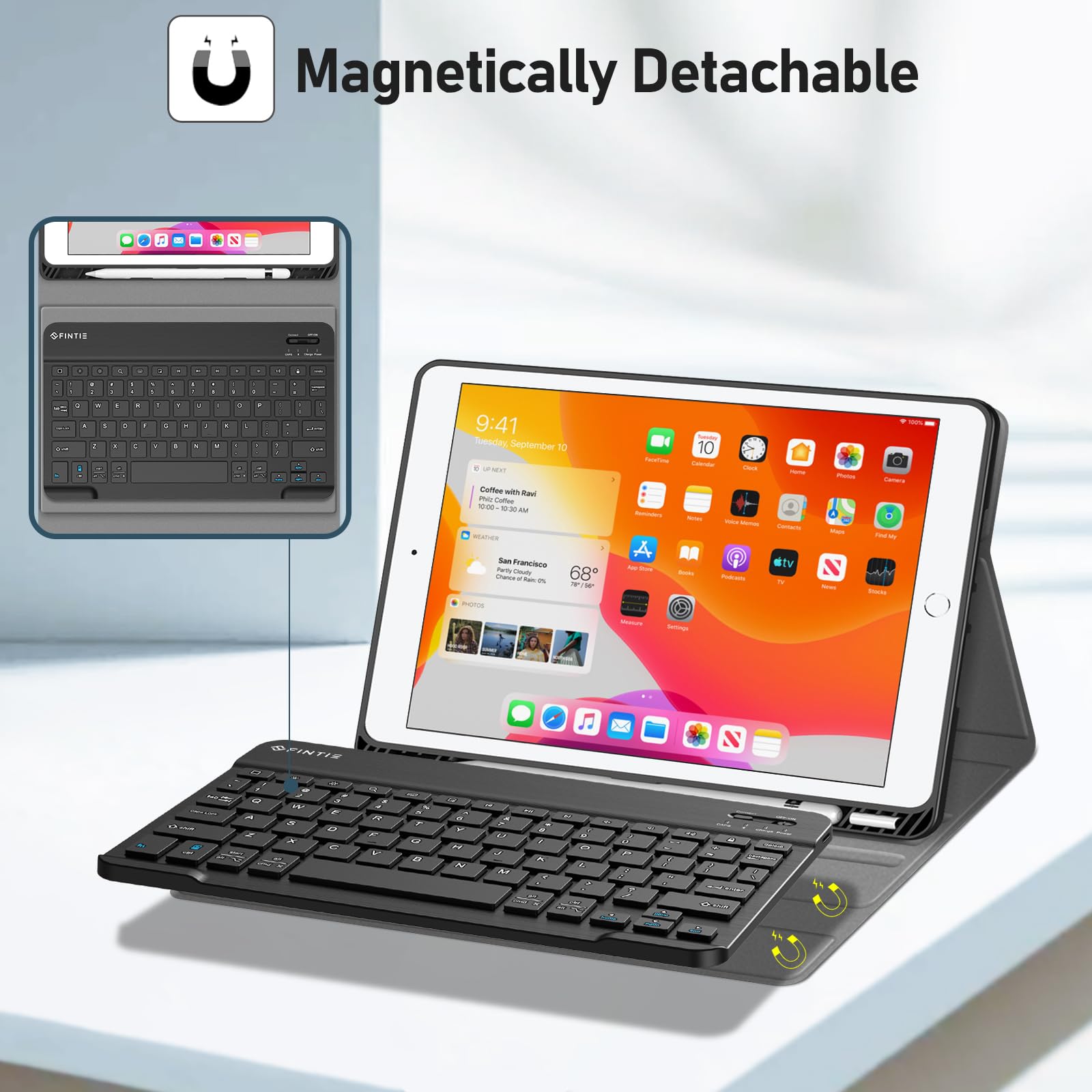 Foto 4 pulgar | Funda Con Teclado Fintie Para Ipad De 9ª, 8ª Y 7ª Generación De 10,2 Pulgadas Con Lápiz - Venta Internacional.