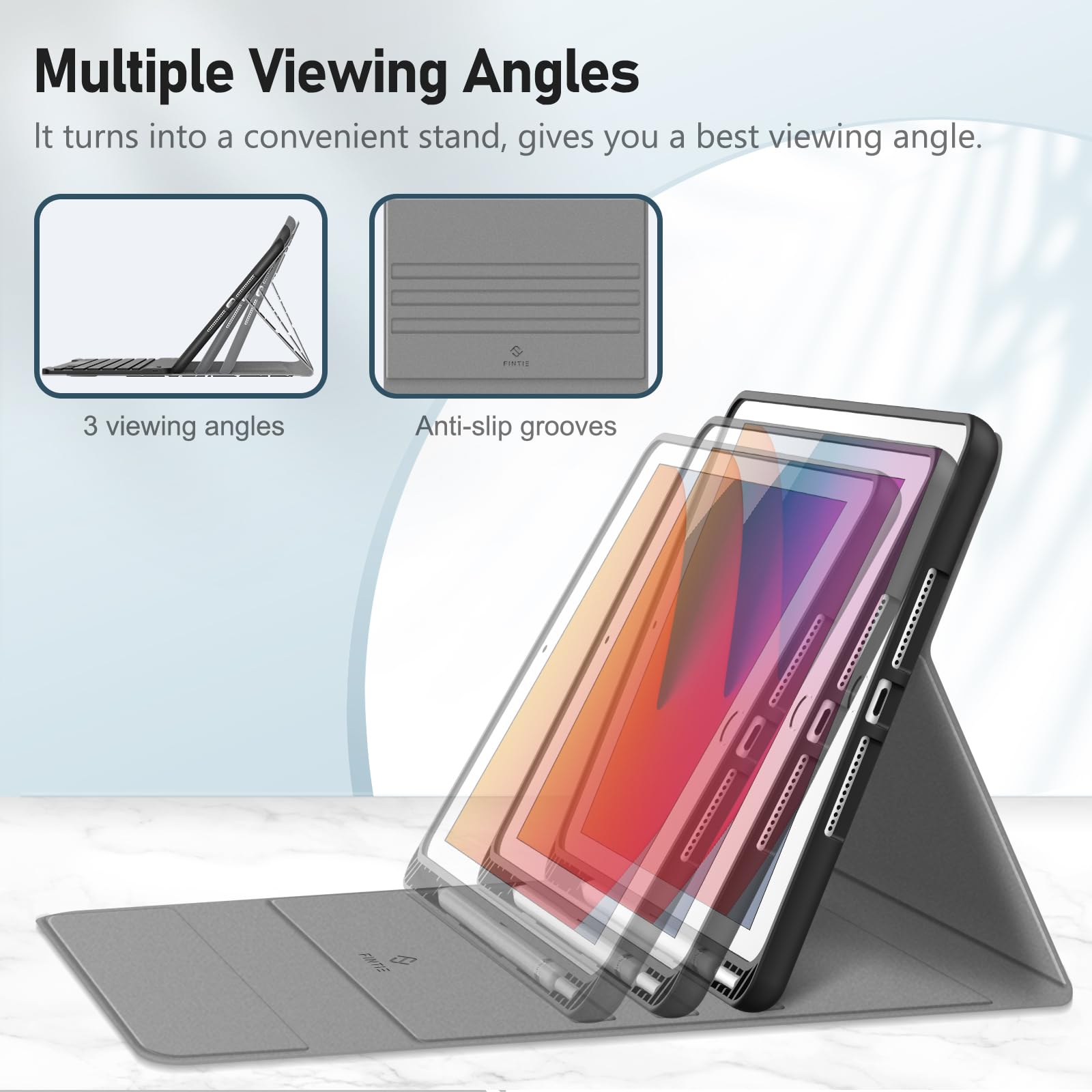 Foto 4 | Funda Con Teclado Fintie Para Ipad De 9ª, 8ª Y 7ª Generación De 10,2 Pulgadas Con Lápiz - Venta Internacional.