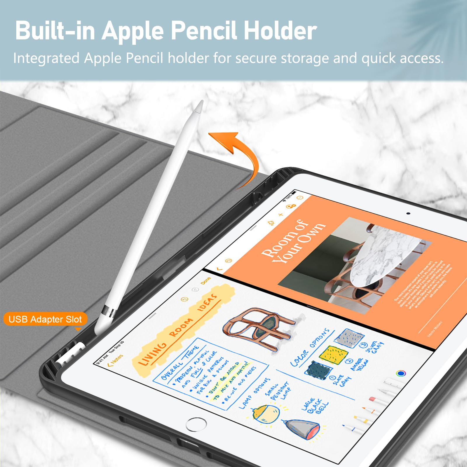 Foto 7 pulgar | Funda Con Teclado Fintie Para Ipad De 9ª, 8ª Y 7ª Generación De 10,2 Pulgadas Con Lápiz - Venta Internacional.