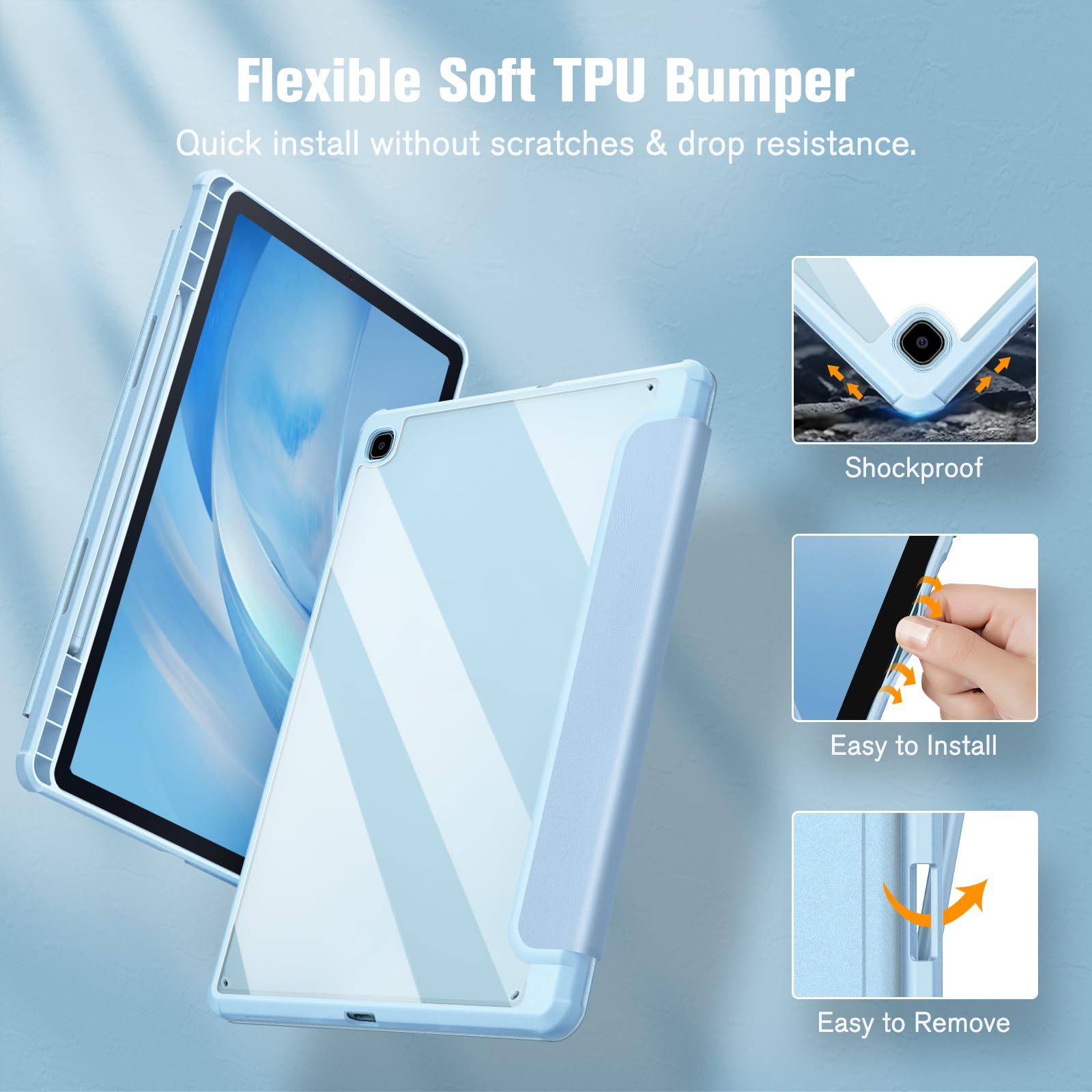 Foto 6 pulgar | Funda Fintie Hybrid Slim Para Samsung Galaxy Tab S6 Lite De 10,4 Pulgadas - Venta Internacional.