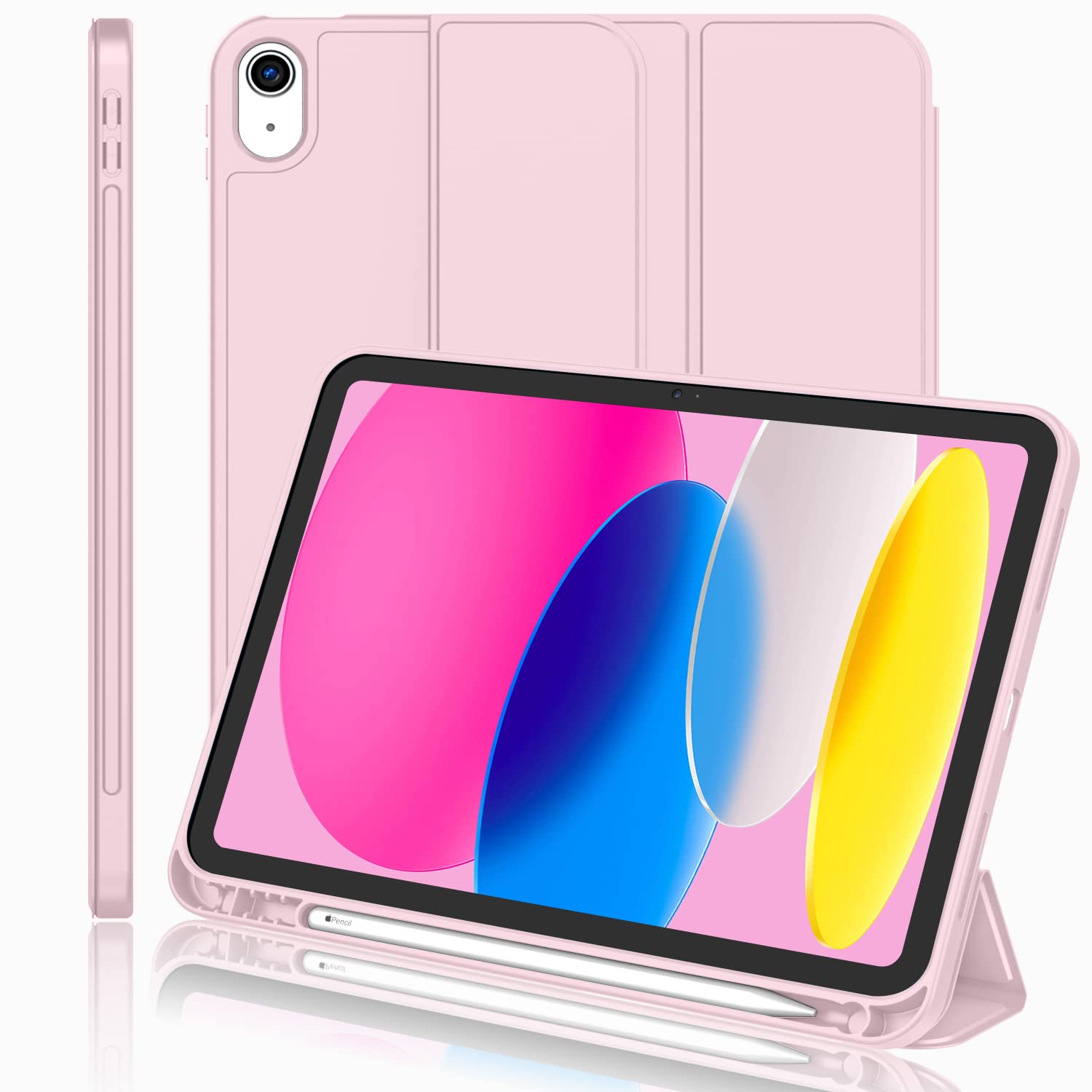 Foto 2 pulgar | Funda Imieet Para Ipad De Décima Generación De 10,9 Pulgadas Con Soporte Para Lápices, Color Rosa - Venta Internacion