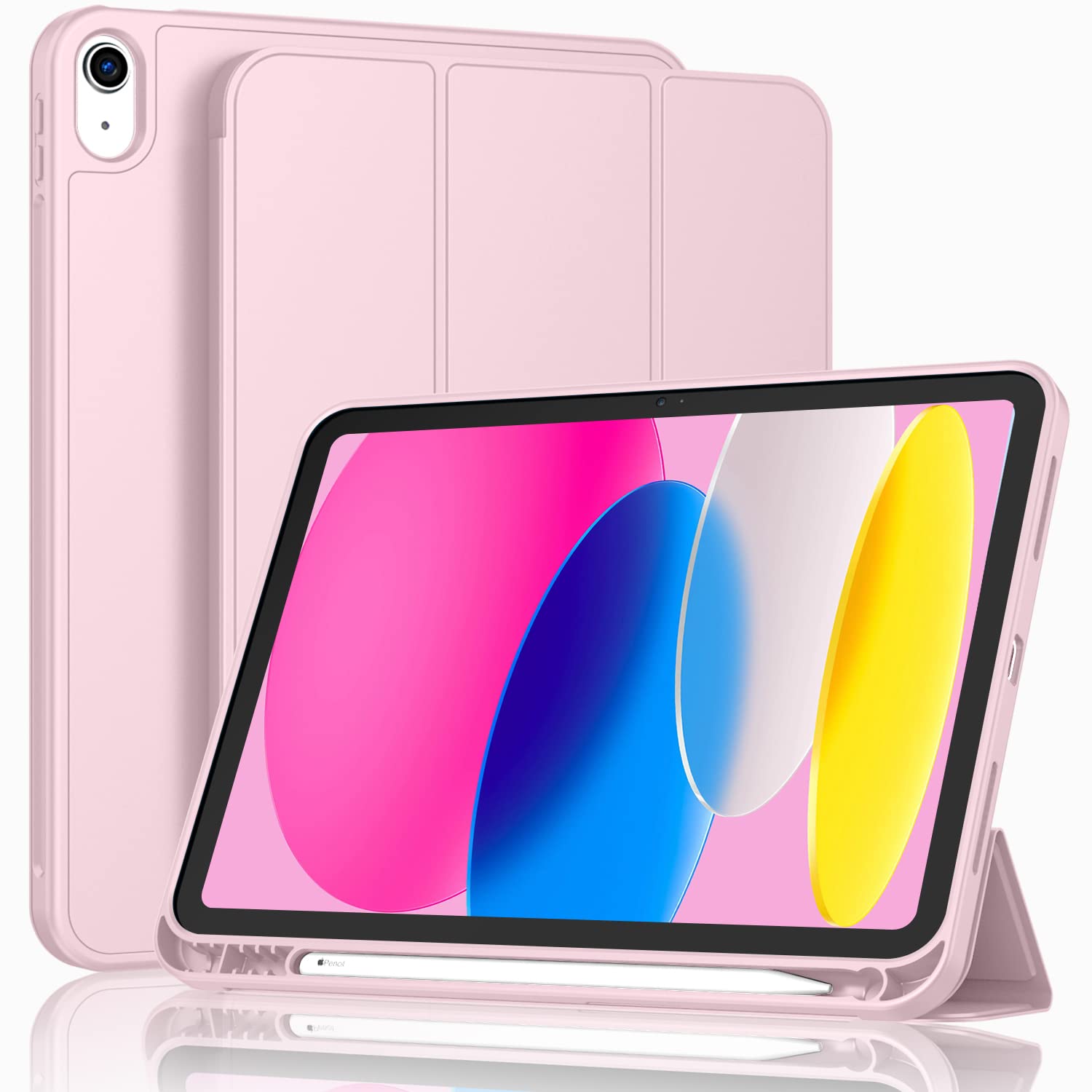 Foto 3 pulgar | Funda Imieet Para Ipad De Décima Generación De 10,9 Pulgadas Con Soporte Para Lápices, Color Rosa - Venta Internacion