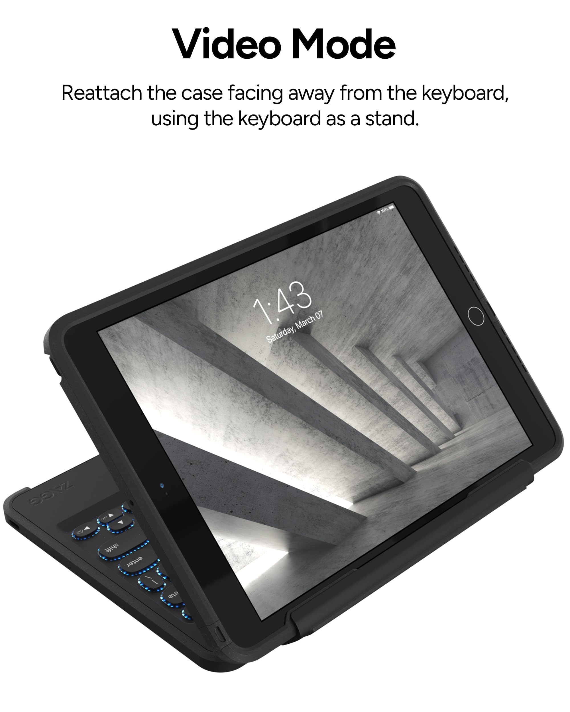 Foto 6 | Funda Zagg Rugged Book Con Teclado Para Ipad Air 3 Y Pro - Venta Internacional.