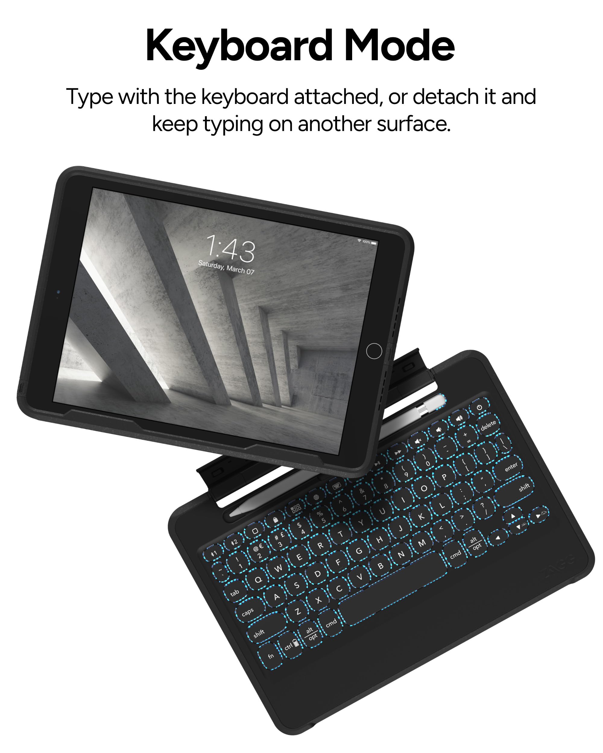 Foto 8 pulgar | Funda Zagg Rugged Book Con Teclado Para Ipad Air 3 Y Pro - Venta Internacional.