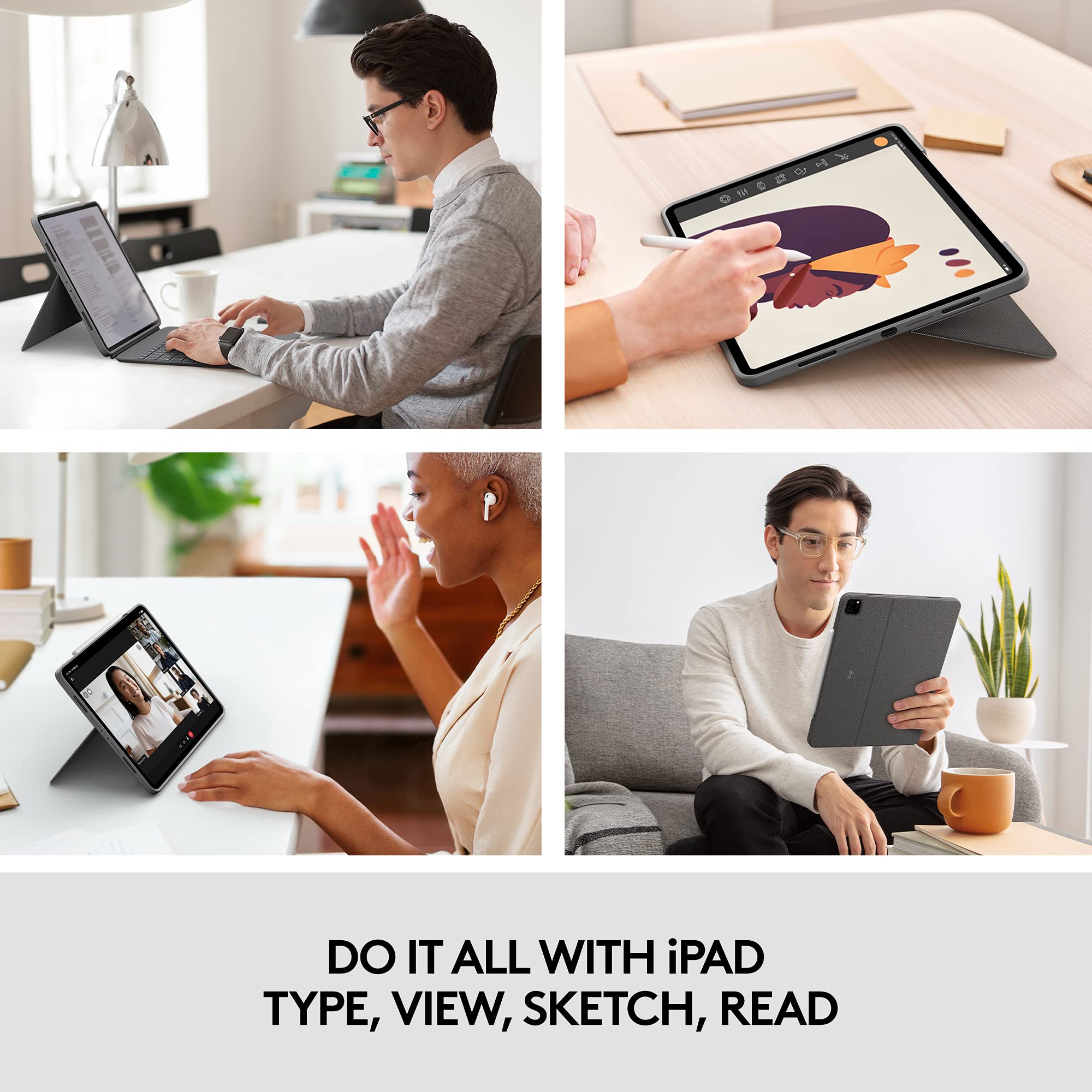 Foto 3 pulgar | Funda Con Teclado Logitech Combo Touch Para Ipad Pro 12,9'' (5ª 6ª Generación) - Venta Internacional.