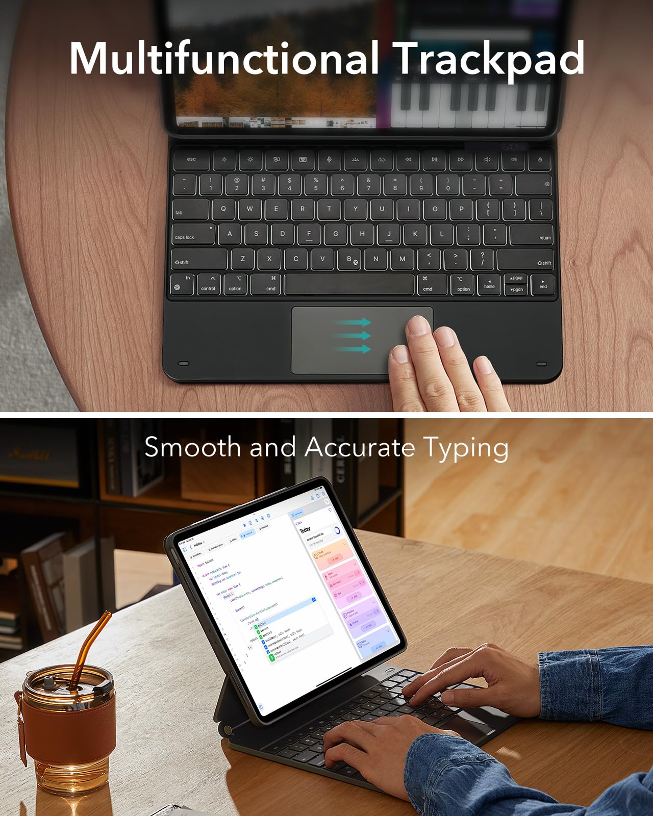 Foto 7 pulgar | Funda Para Ipad Pro 13 Con Teclado Esr Rebound 360 Series, Color Negro - Venta Internacional.
