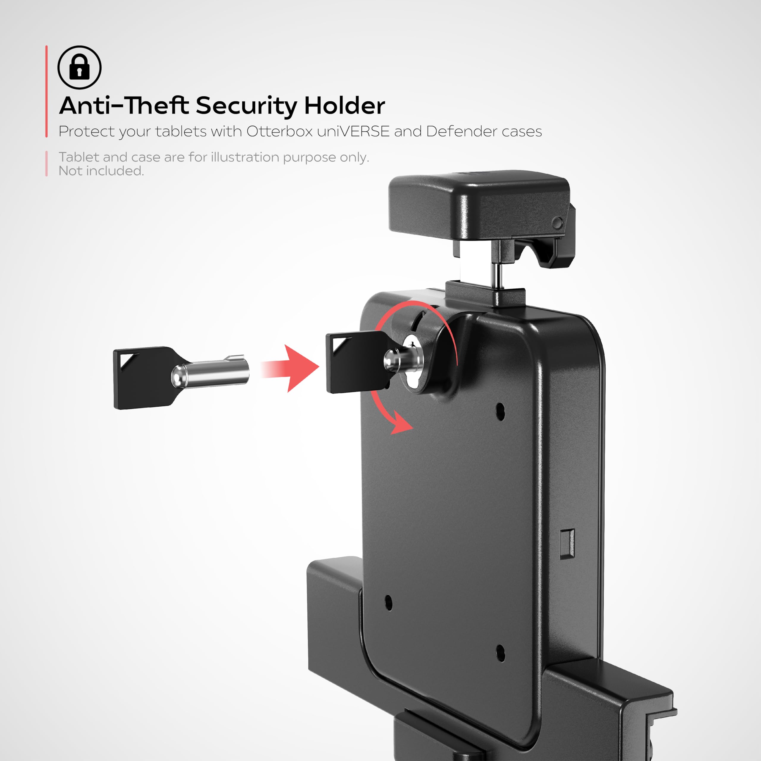 Foto 4 pulgar | Soporte De Suelo Cta Heavy-duty Con Soporte De Seguridad Para Ipad Y Galaxy - Venta Internacional.