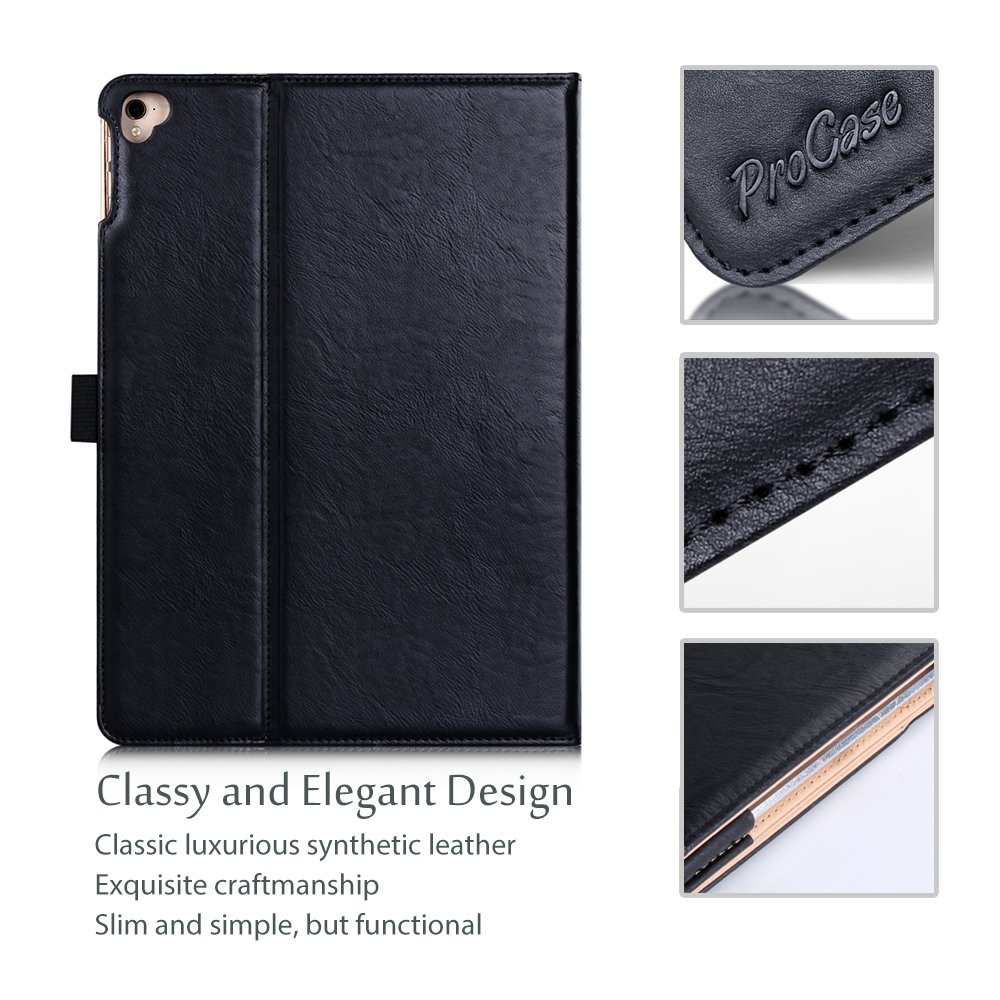 Foto 7 pulgar | Funda Procase para iPad Pro 9.7 Pulgadas 2016 de Piel Sintética Negra - Venta Internacional