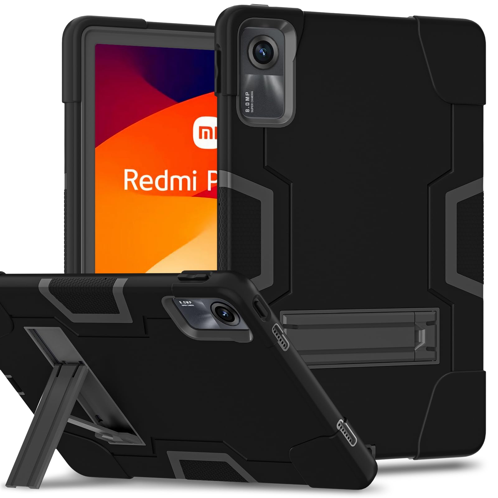 Foto 2 pulgar | Funda Protectora Para Xiaomi Redmi Pad Se 11 2023 Con Soporte Negro - Venta Internacional.