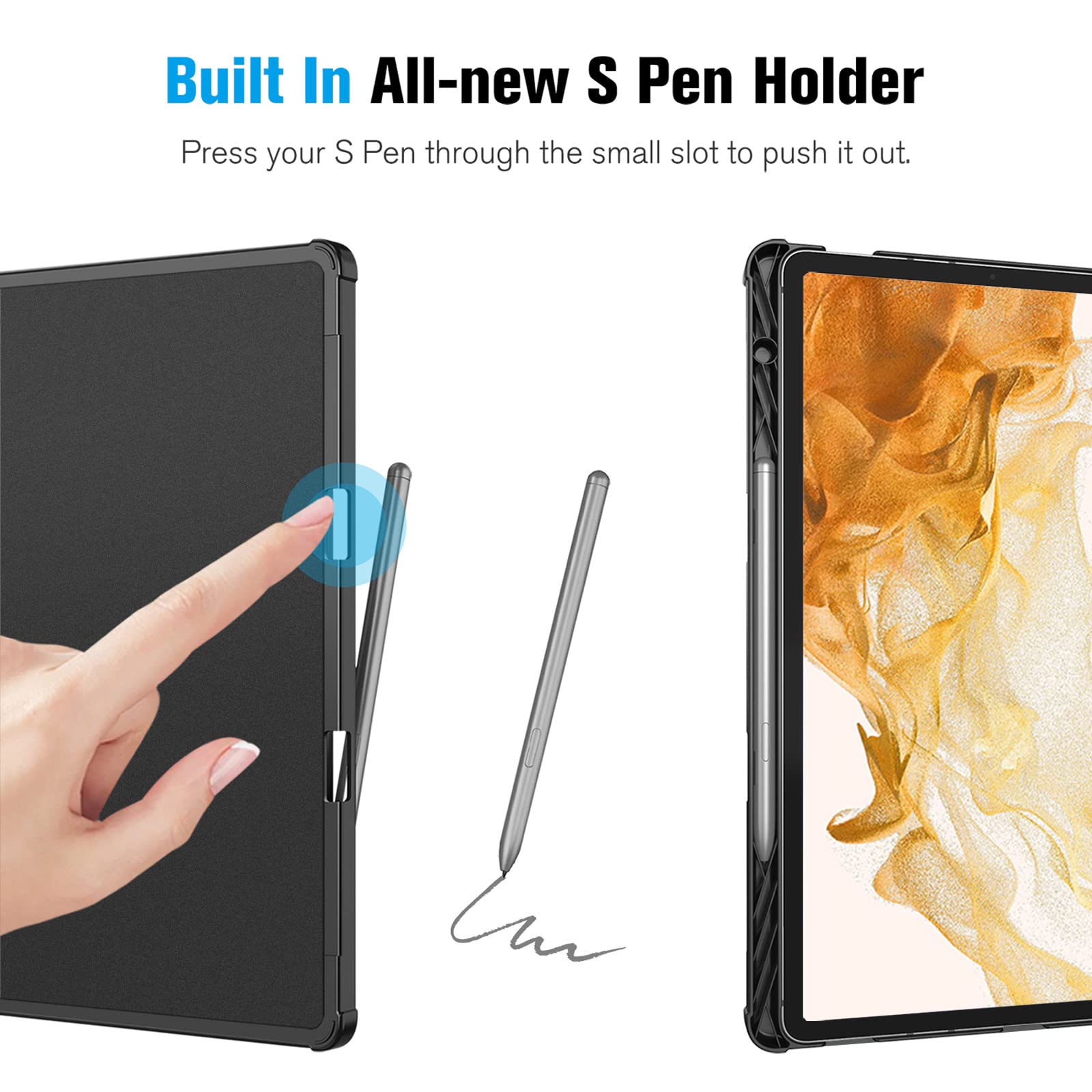 Foto 5 | Funda Fintie Para Samsung Galaxy Tab S8 Plus 2022/s7 Fe 2021 - Venta Internacional.