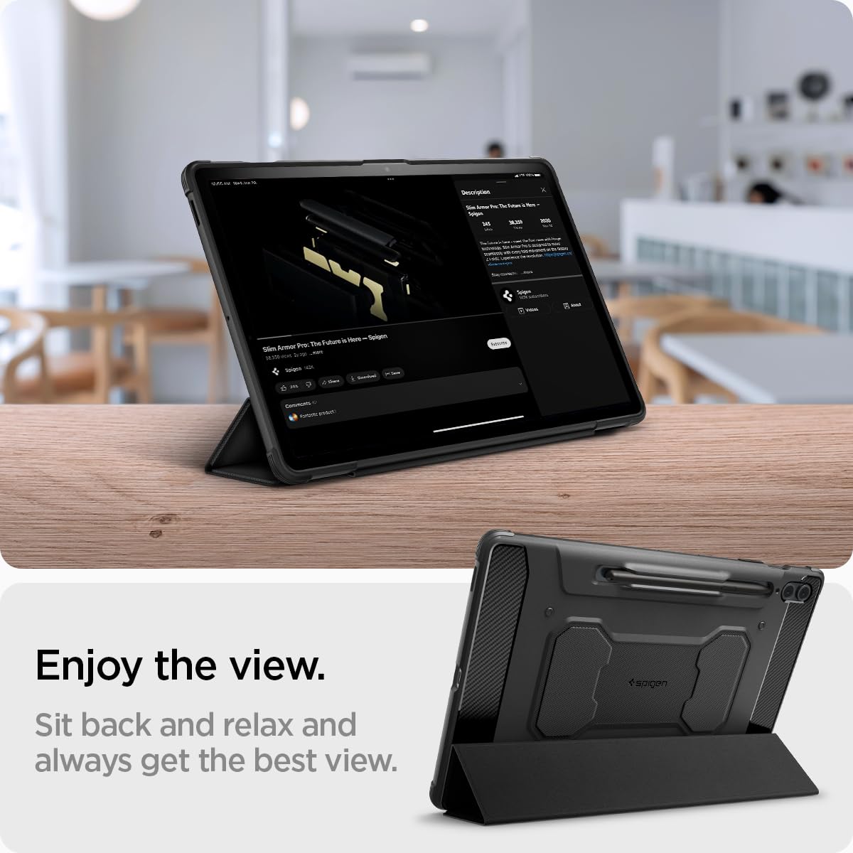 Foto 4 | Funda Spigen Rugged Armor Pro Para Samsung Galaxy Tab S9 Fe Plus - Venta Internacional.