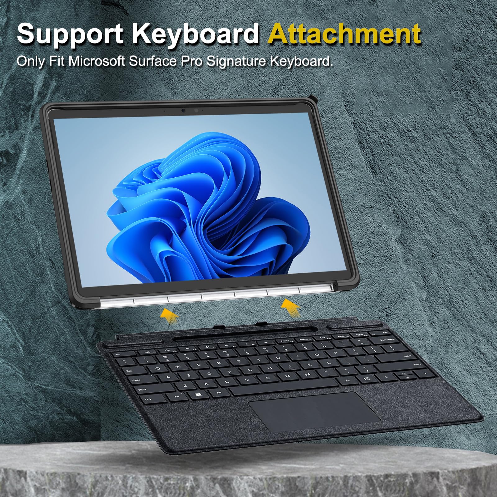 Foto 8 pulgar | Funda Rígida Para Microsoft Surface Pro 13'' Fintie Black - Venta Internacional.