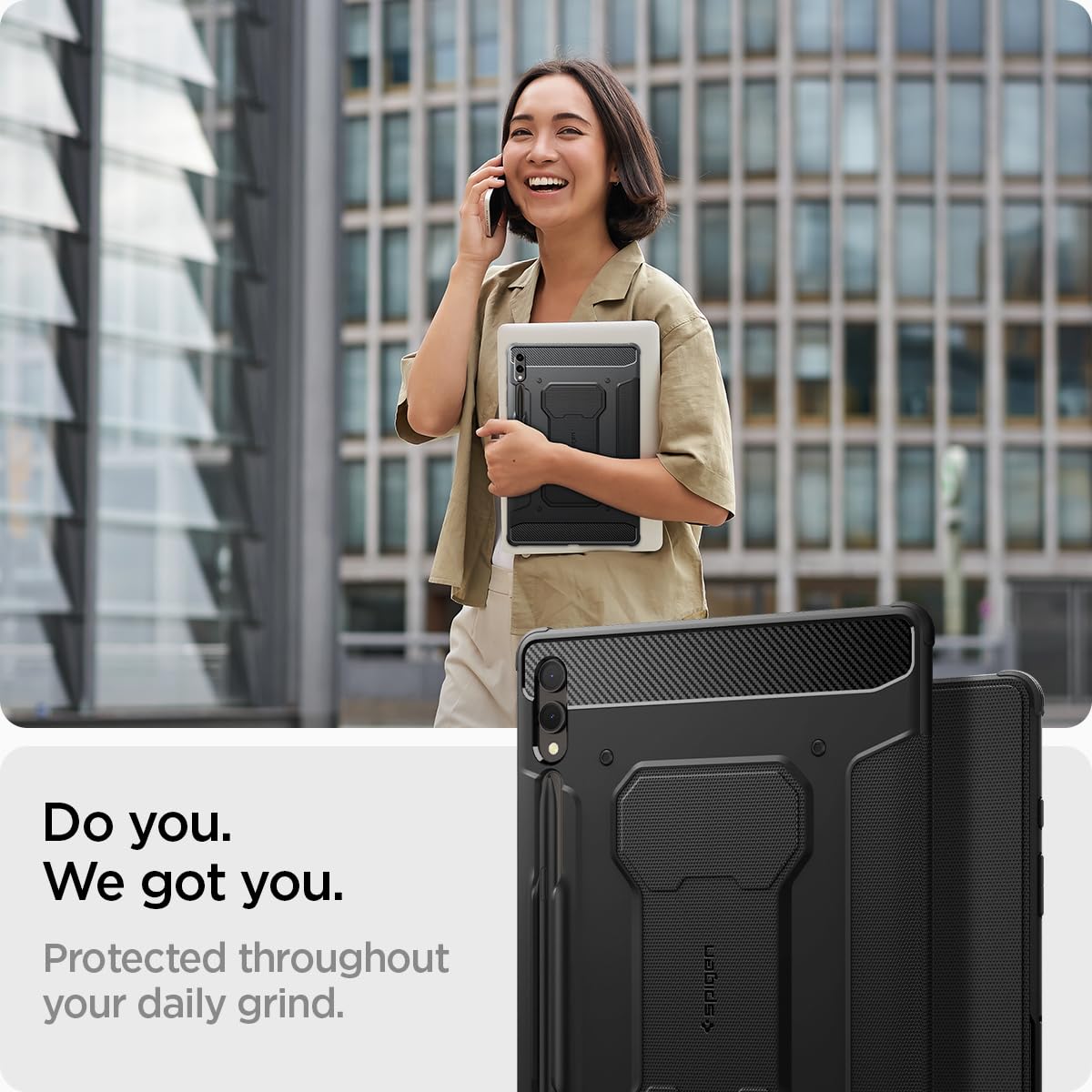 Foto 3 | Funda Spigen Rugged Armor Pro Para Galaxy Tab S10 Plus De 12,4 Pulgadas - Venta Internacional.
