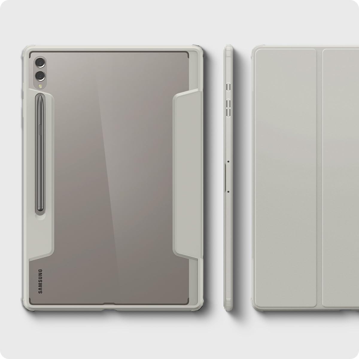 Foto 8 pulgar | Funda Spigen Ultra Hybrid Pro De Triple Pliegue Para Galaxy Tab S10, Color Gris - Venta Internacional.
