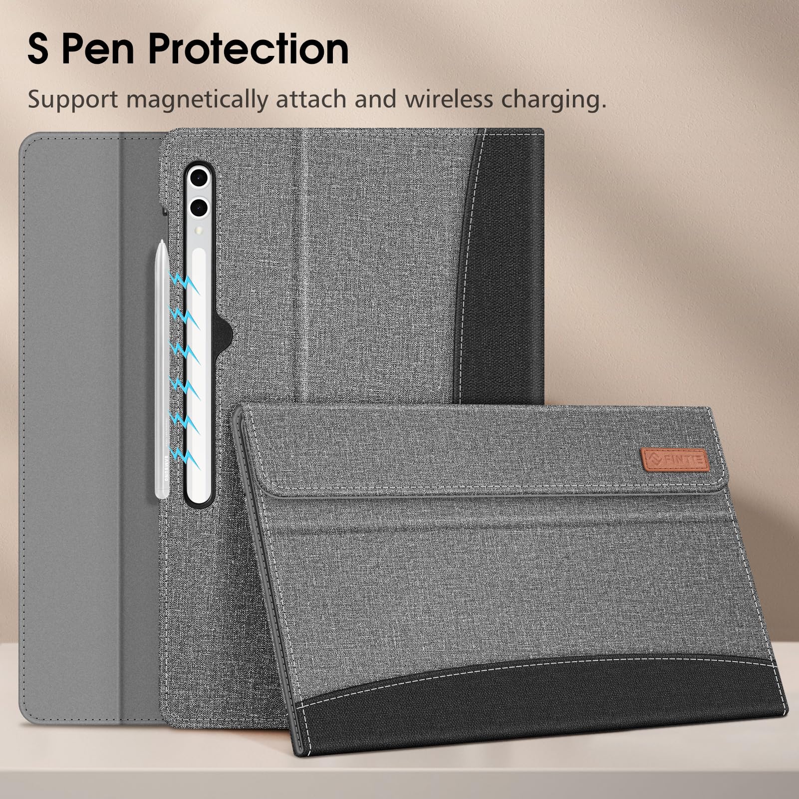 Foto 3 | Funda Fintie Para Samsung Galaxy Tab S10 Ultra 14.6 Pulgadas, Color Gris - Venta Internacional.
