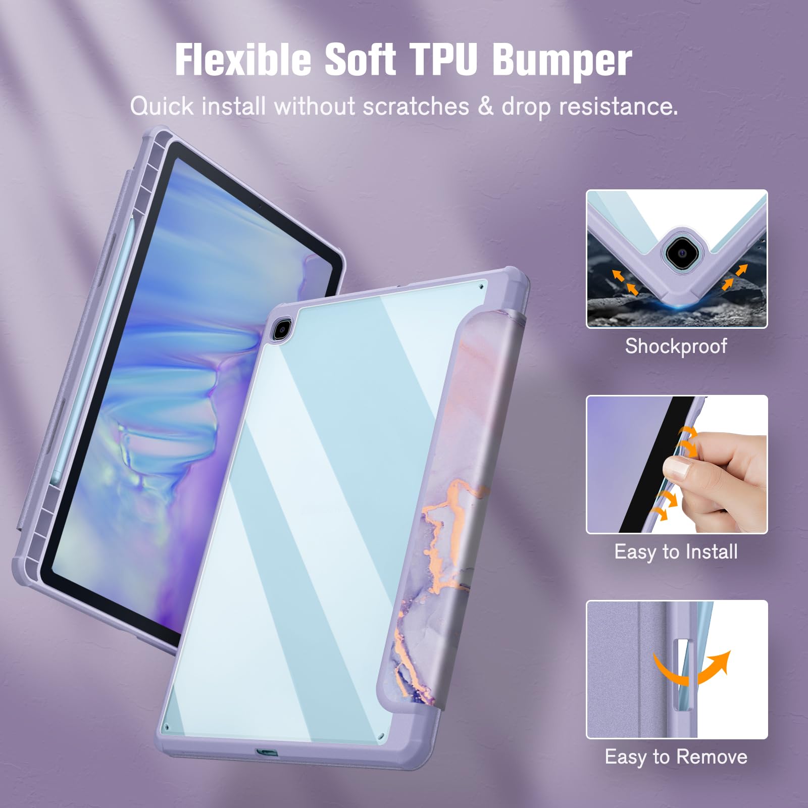 Foto 5 | Funda Fintie Hybrid Slim Para Samsung Galaxy Tab S6 Lite 10.4 - Venta Internacional.