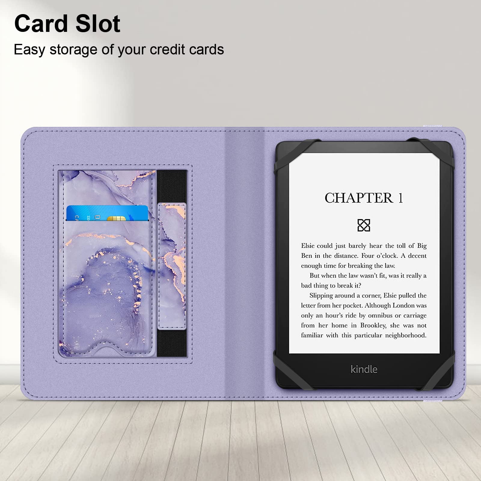 Foto 4 pulgar | Funda Universal Para Tablet Ereader Fintie De 6 A 7 Pulgadas, Color Lila, Mármol - Venta Internacional.