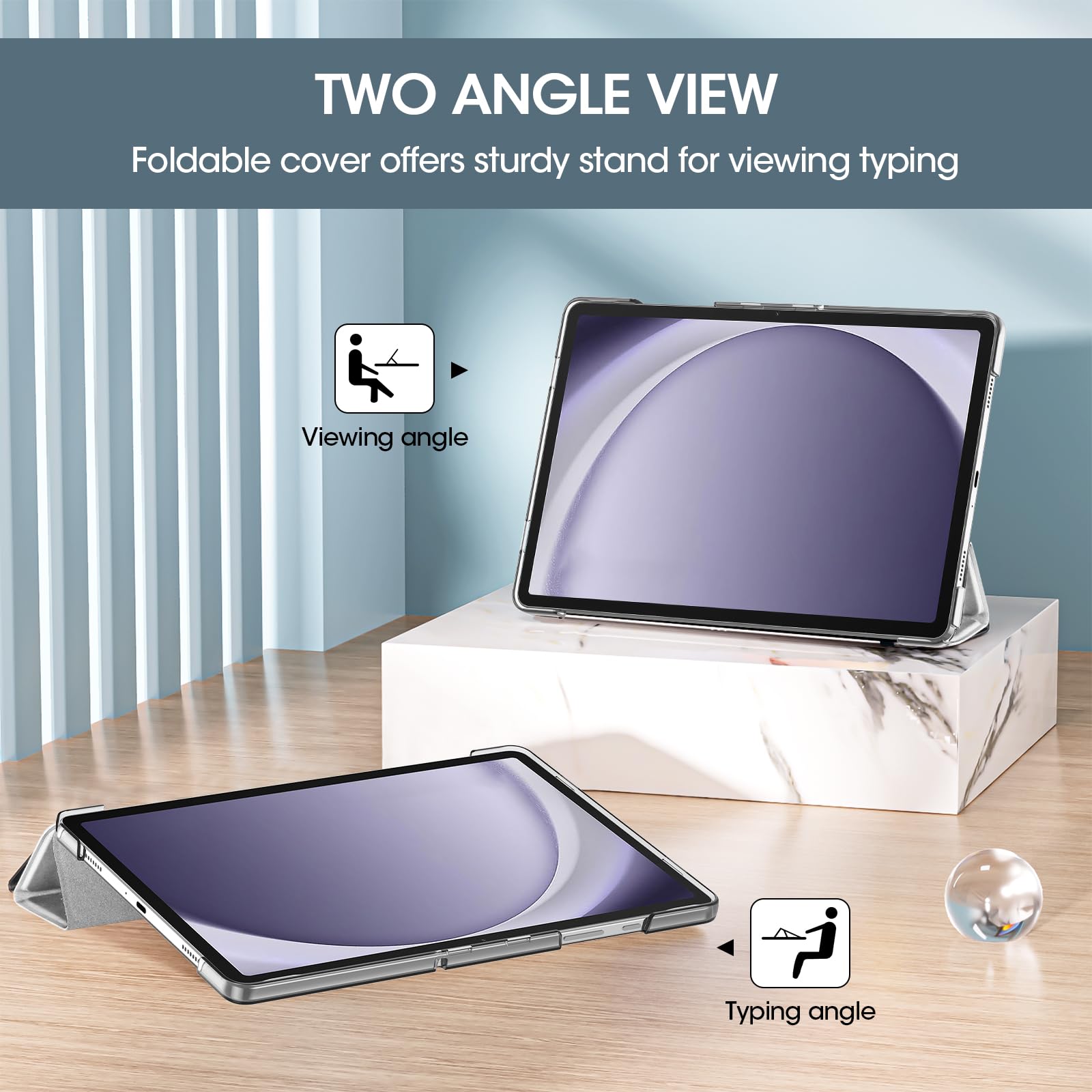 Foto 4 | Funda Procase Smart Para Galaxy Tab A9 Plus 11'' 2023 - Plata - Venta Internacional.