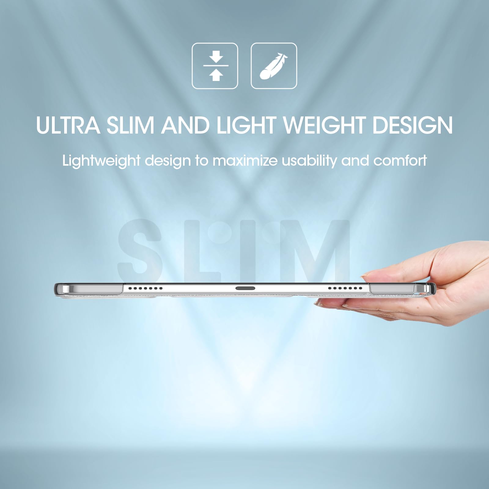 Foto 5 | Funda Procase Smart Para Galaxy Tab A9 Plus 11'' 2023 - Plata - Venta Internacional.