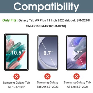 Foto 2 | Funda Procase Smart Para Galaxy Tab A9 Plus 11'' 2023 - Negra - Venta Internacional.