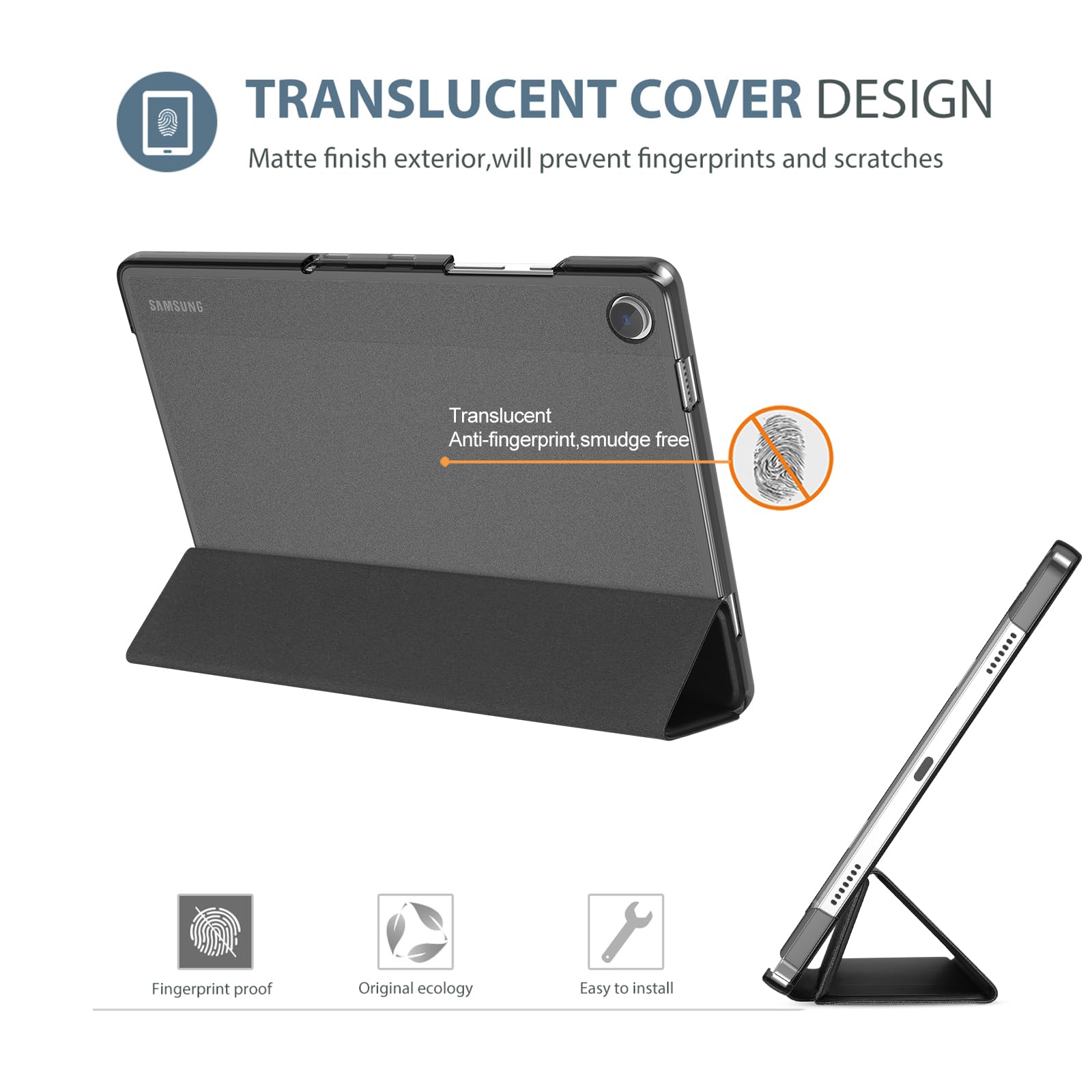 Foto 4 pulgar | Funda Procase Smart Para Galaxy Tab A9 Plus 11'' 2023 - Negra - Venta Internacional.