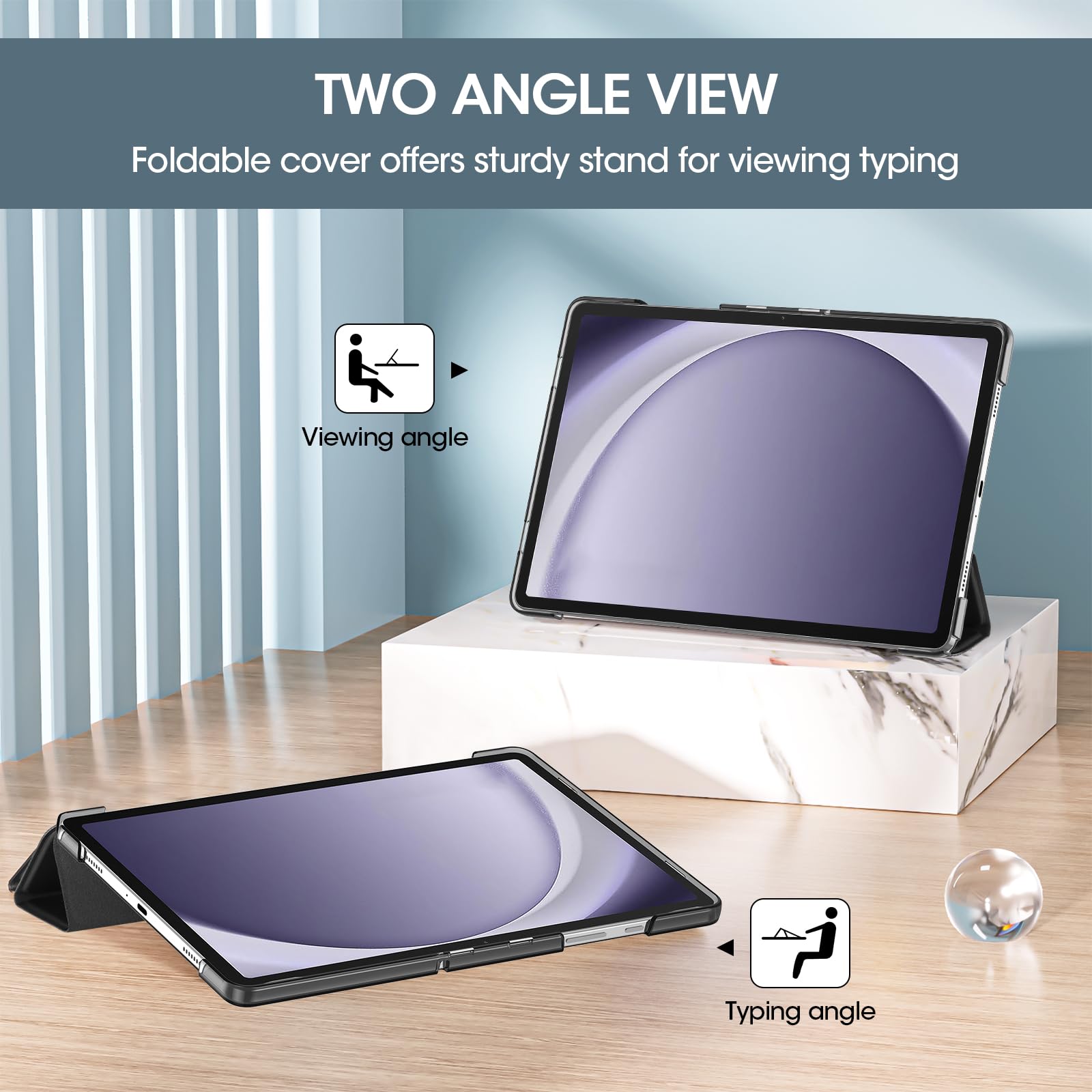 Foto 5 pulgar | Funda Procase Smart Para Galaxy Tab A9 Plus 11'' 2023 - Negra - Venta Internacional.