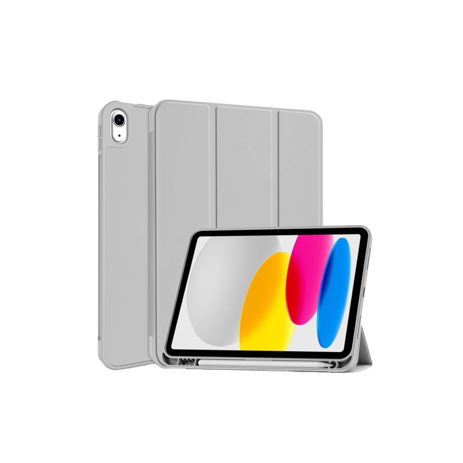 Funda Para Ipad De 10,9 Pulgadas De 10,9 Pulgadas, Color Gris Con Ranura Para Lápices - Venta Internacional.