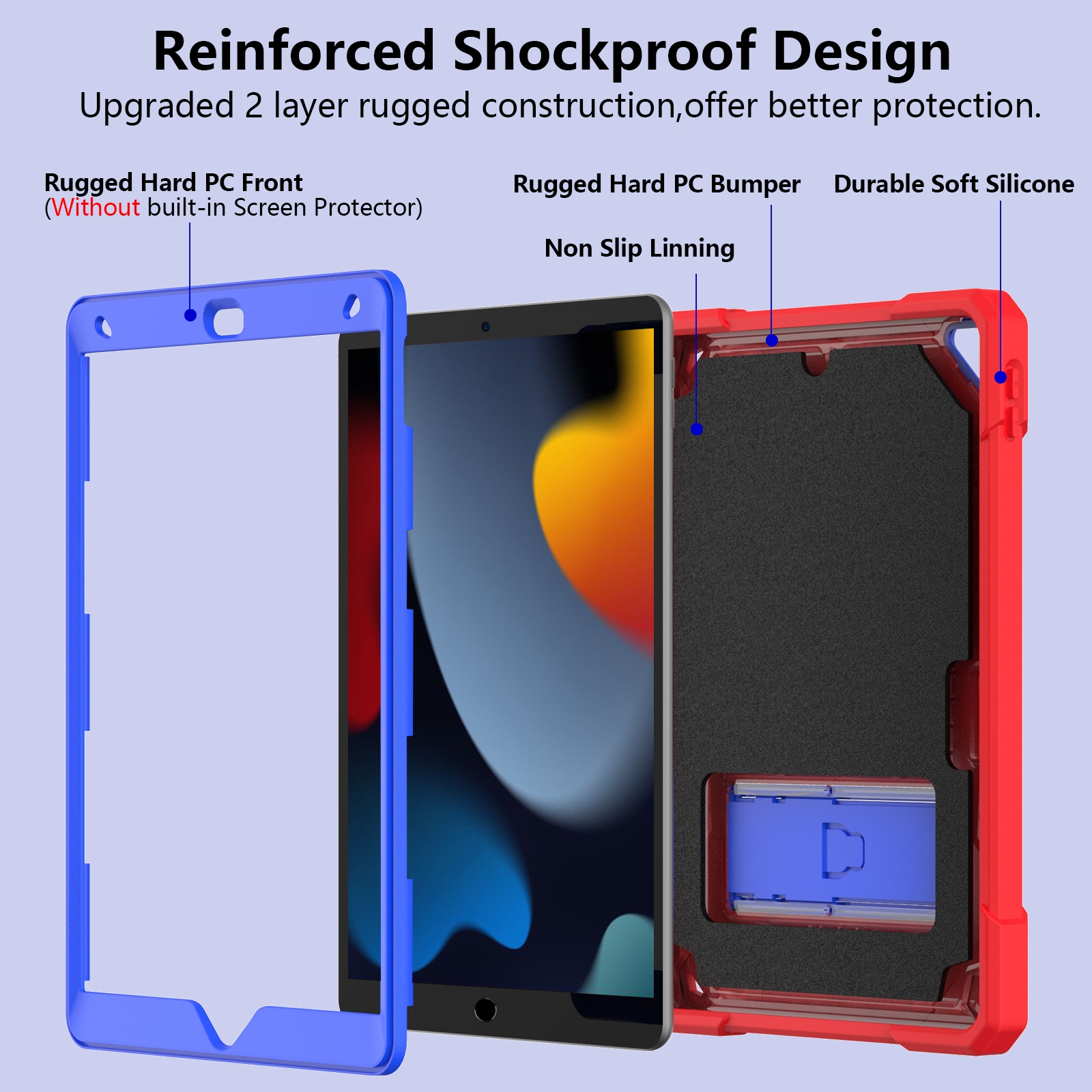 Foto 4 pulgar | Funda Protectora Para Tablet Pc Y Silicona Para Ipad 10.2 2019/2020 - Venta Internacional.
