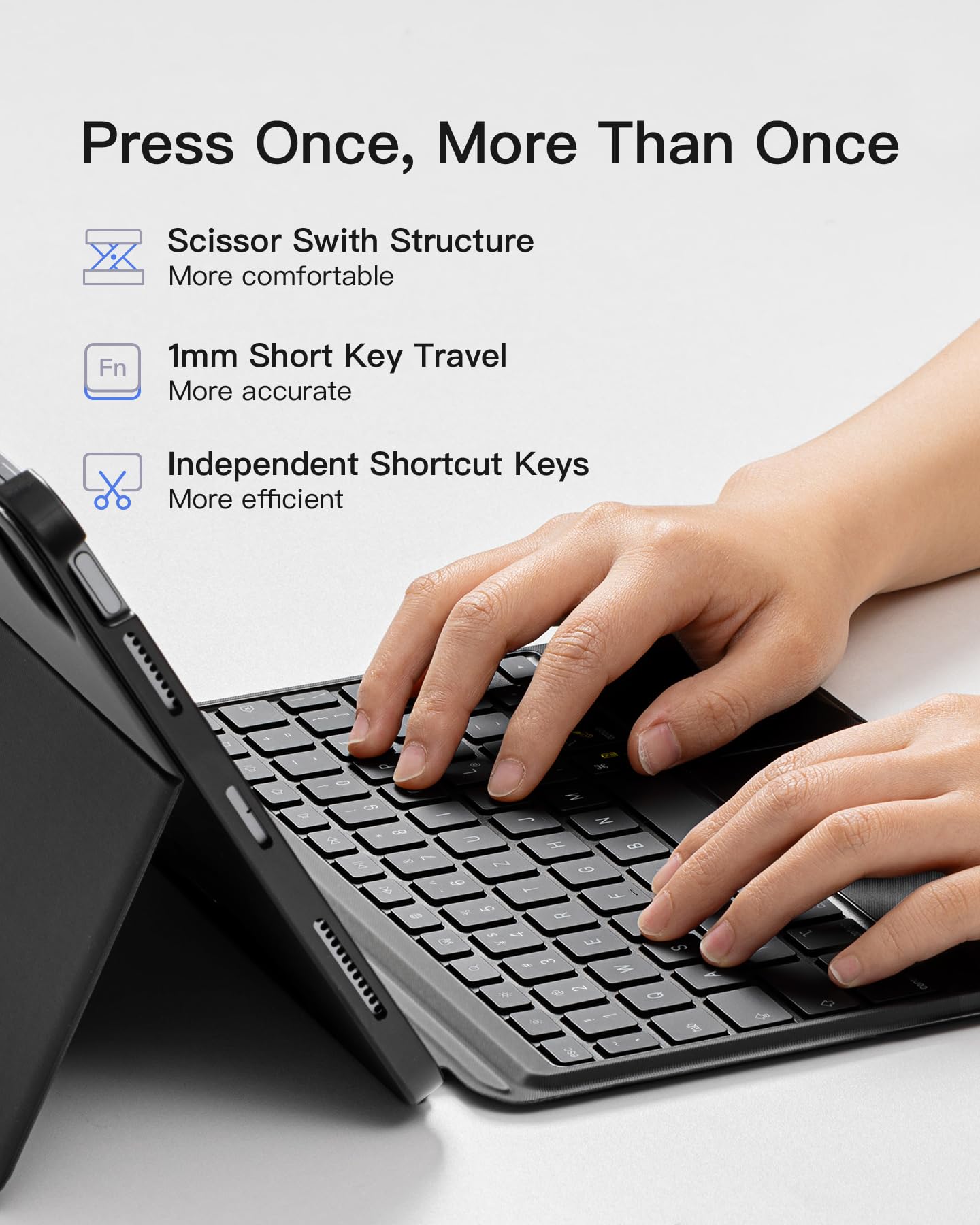 Foto 6 pulgar | Funda Para Ipad Pro 11 Con Teclado Inateck Retroiluminado En 7 Colores - Venta Internacional.
