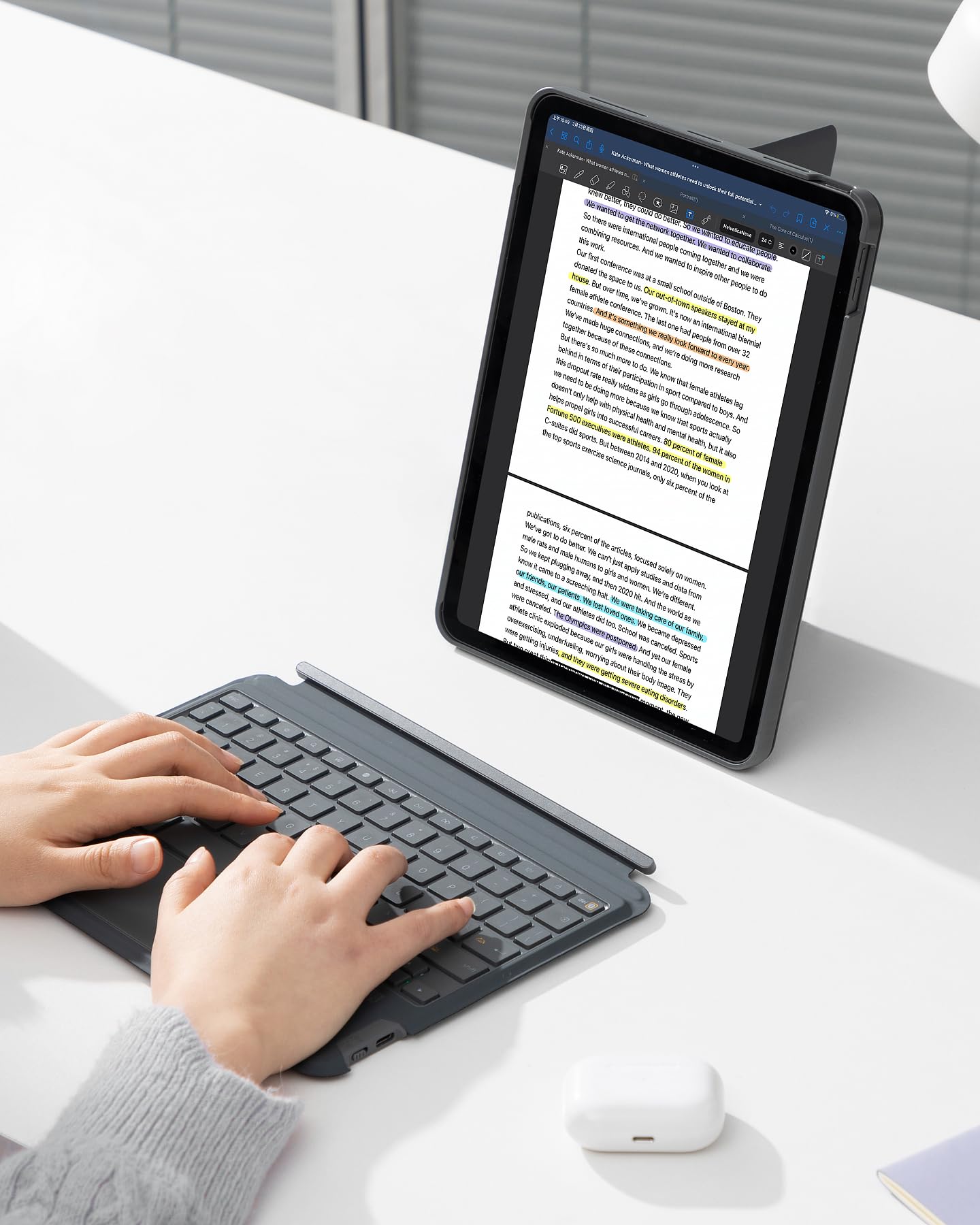Foto 4 | Funda Para Ipad Con Teclado Inateck Para Ipad De 11.ª Y 10.ª Generación, Color Gris - Venta Internacional.