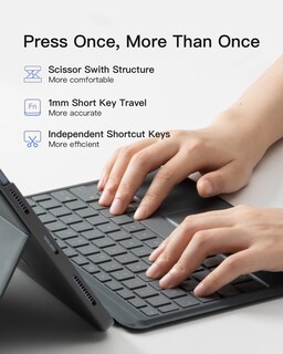 Foto 5 | Funda Para Ipad Con Teclado Inateck Para Ipad De 11.ª Y 10.ª Generación, Color Gris - Venta Internacional.