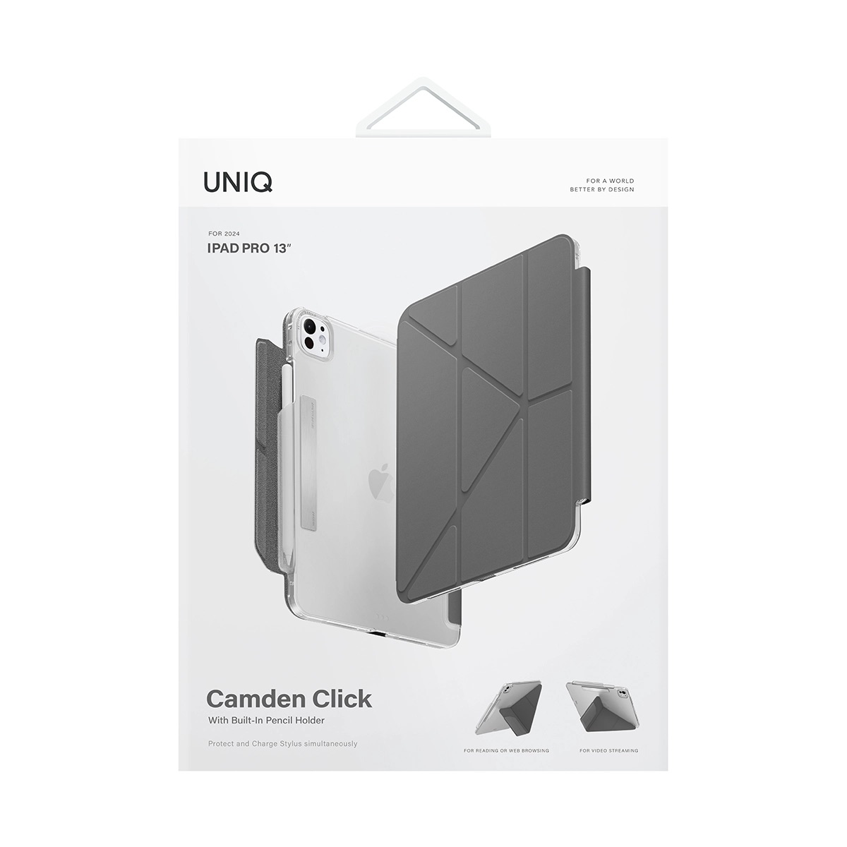 Foto 8 pulgar | Funda Para Ipad Pro 13'' ( 7ª Generación ) Gris Oscuro Camden Click De Uniq
