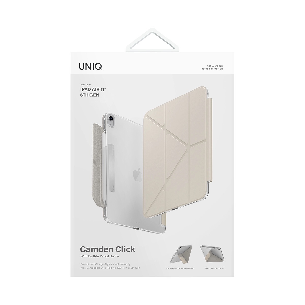 Foto 8 pulgar | Funda Para Ipad Air 11'' ( 6ª Generación ) | Ipad Air 10.9'' ( 5ª | 4ª Generación ) Marfil Camden Click De Uniq