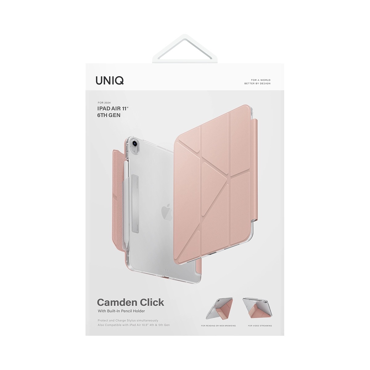 Foto 8 pulgar | Funda Para Ipad Air 11'' ( 6ª Generación ) | Ipad Air 10.9'' ( 5ª | 4ª Generación ) Rosa Camden Click De Uniq