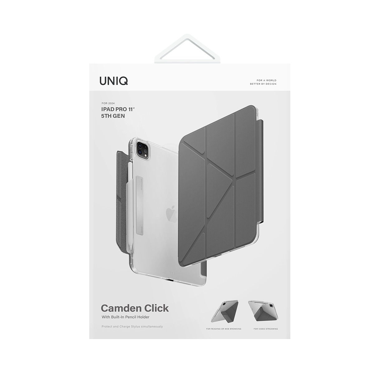 Foto 8 pulgar | Funda Para Ipad Pro 11'' ( 5ª Generación ) Gris Oscuro Camden Click De Uniq