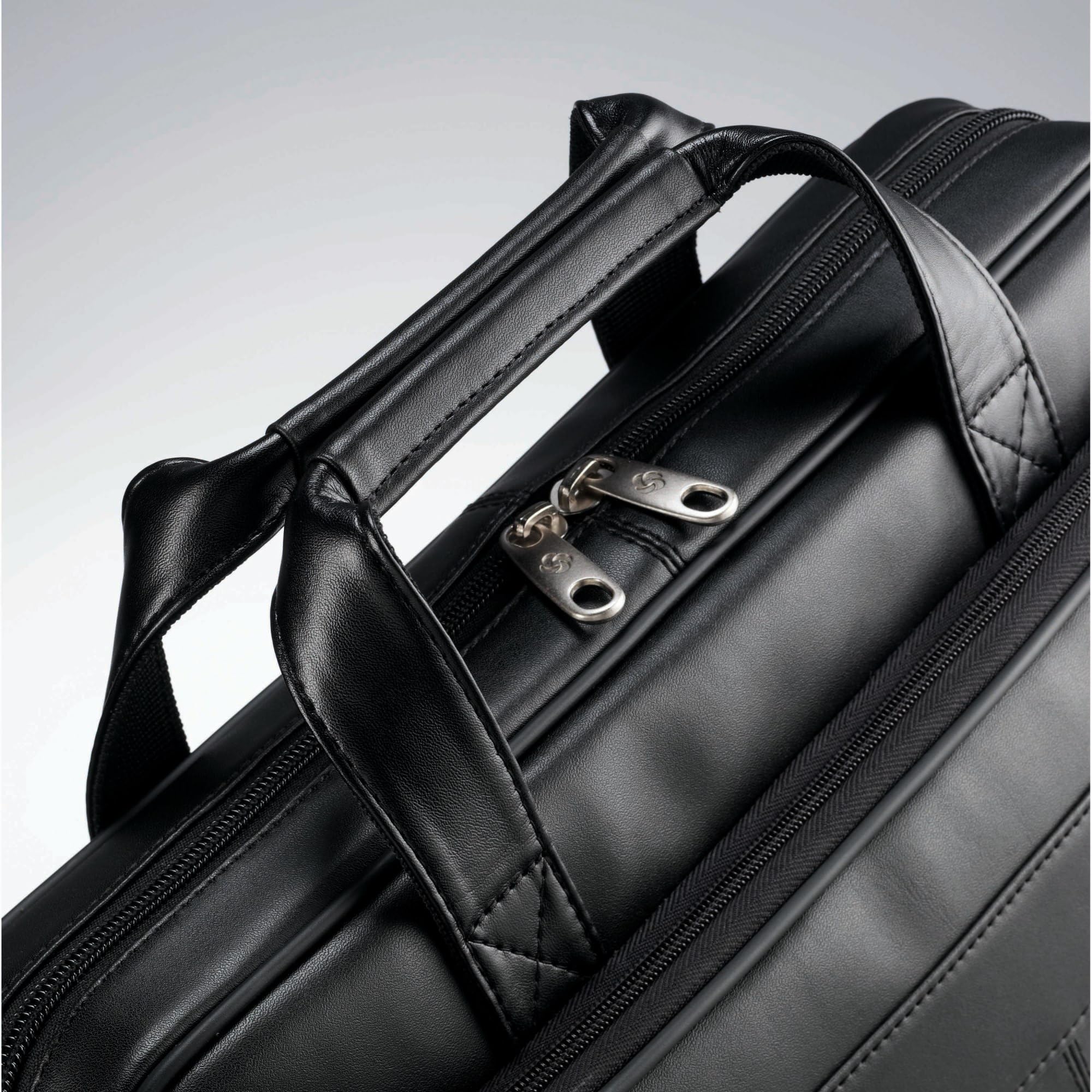 Foto 8 pulgar | Maletín Samsonite Leather Slim Black de 16 Pulgadas - Venta Internacional