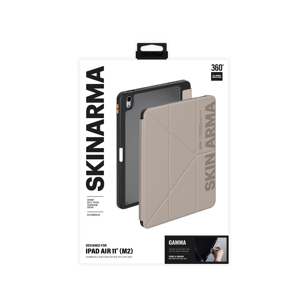 Foto 6 pulgar | Funda Skinarma Gamma Gris para iPad Air 11'' (6a Generación) | iPad Air 10.9'' (5a | 4a Generación)