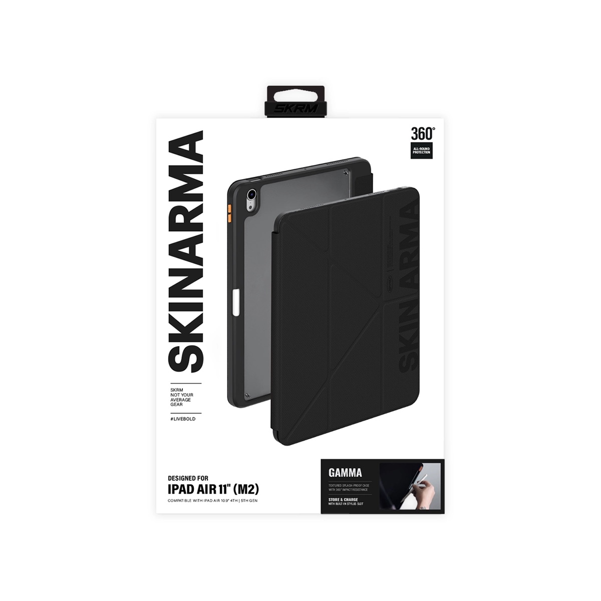 Foto 6 pulgar | Funda Skinarma Gamma Negro para iPad Air 11'' (6a Generación) | iPad Air 10.9'' (5a | 4a Generación)