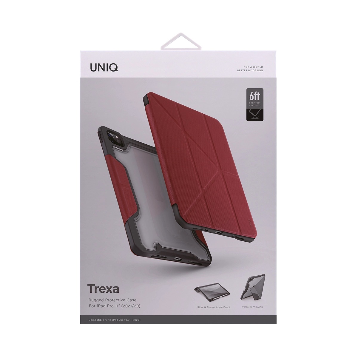 Foto 7 pulgar | Funda Para Ipad Pro 11'' ( 4ª | 3ª Generación ) Rojo Trexa De Uniq