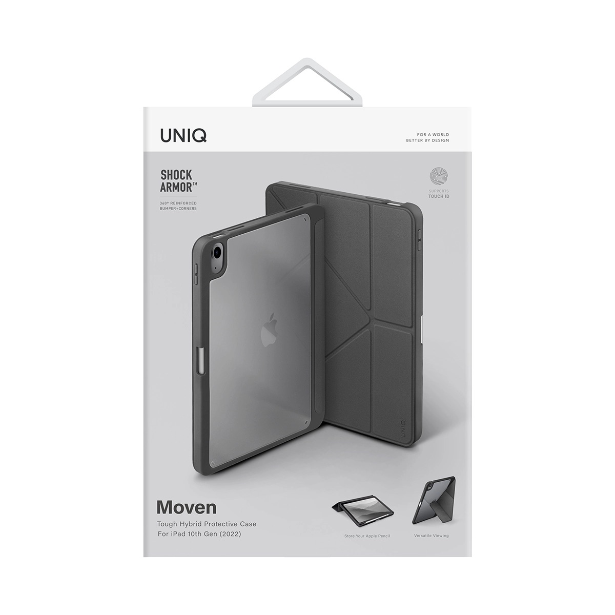 Foto 7 pulgar | Funda Para Ipad 10.9'' ( 10ª Generación ) Gris Moven De Uniq