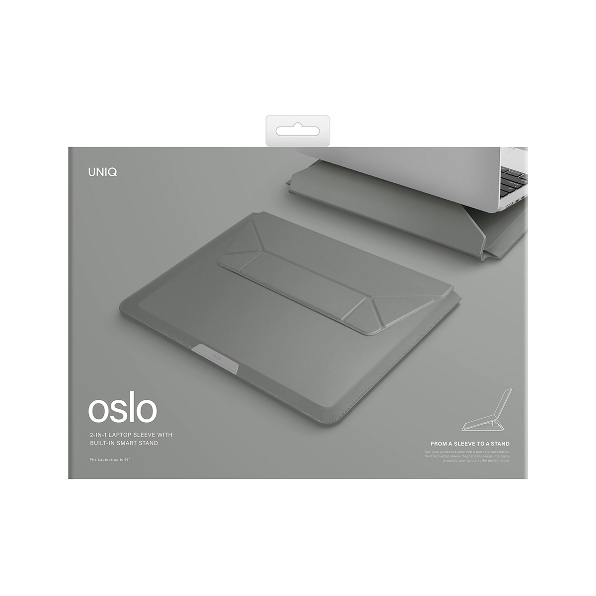 Foto 6 pulgar | Funda Para Macbook Hasta 14'' Verde Liquen Oslo De Uniq