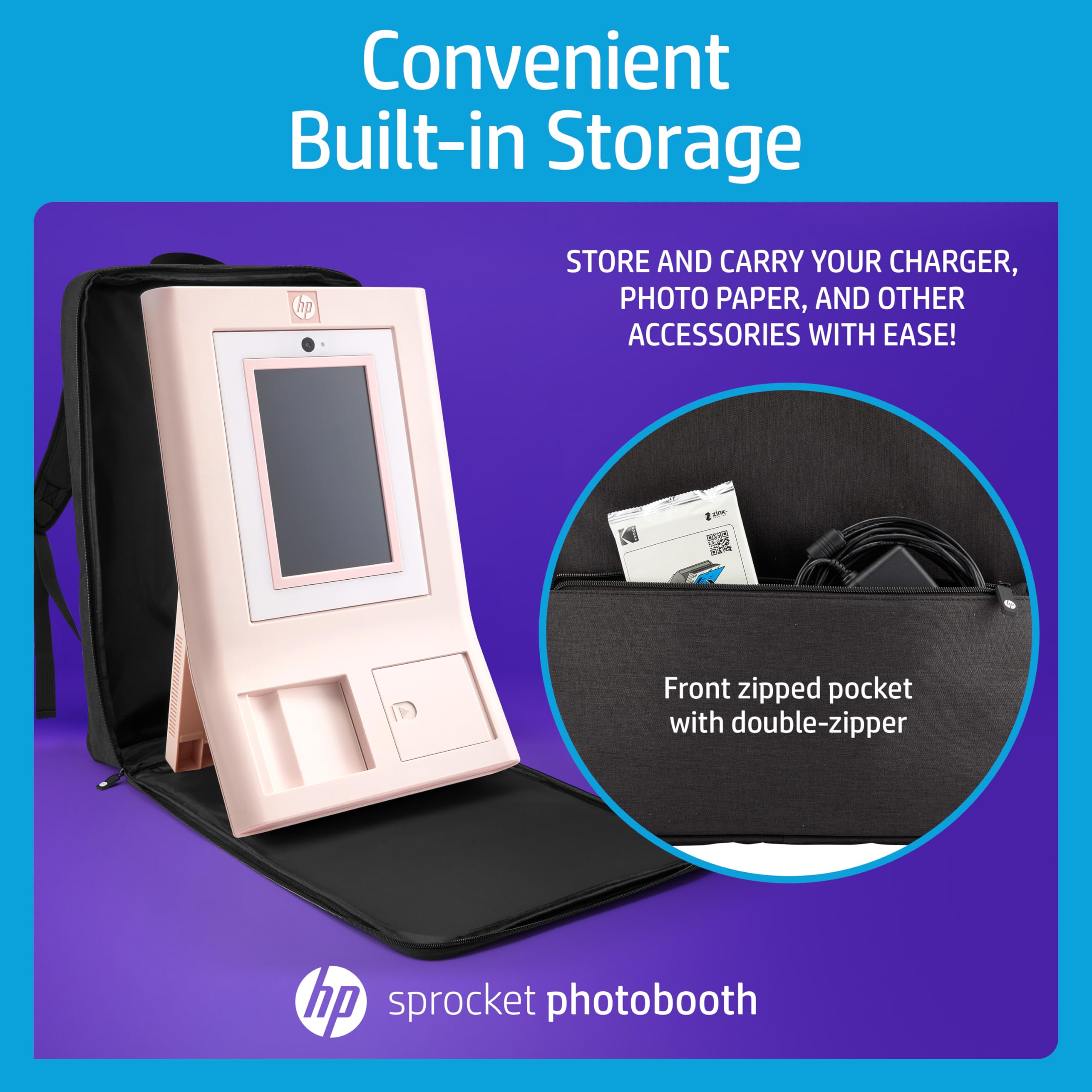 Foto 4 pulgar | Mochila Hp Travel Para Sprocket Photobooth Con Funda Acolchada - Venta Internacional.