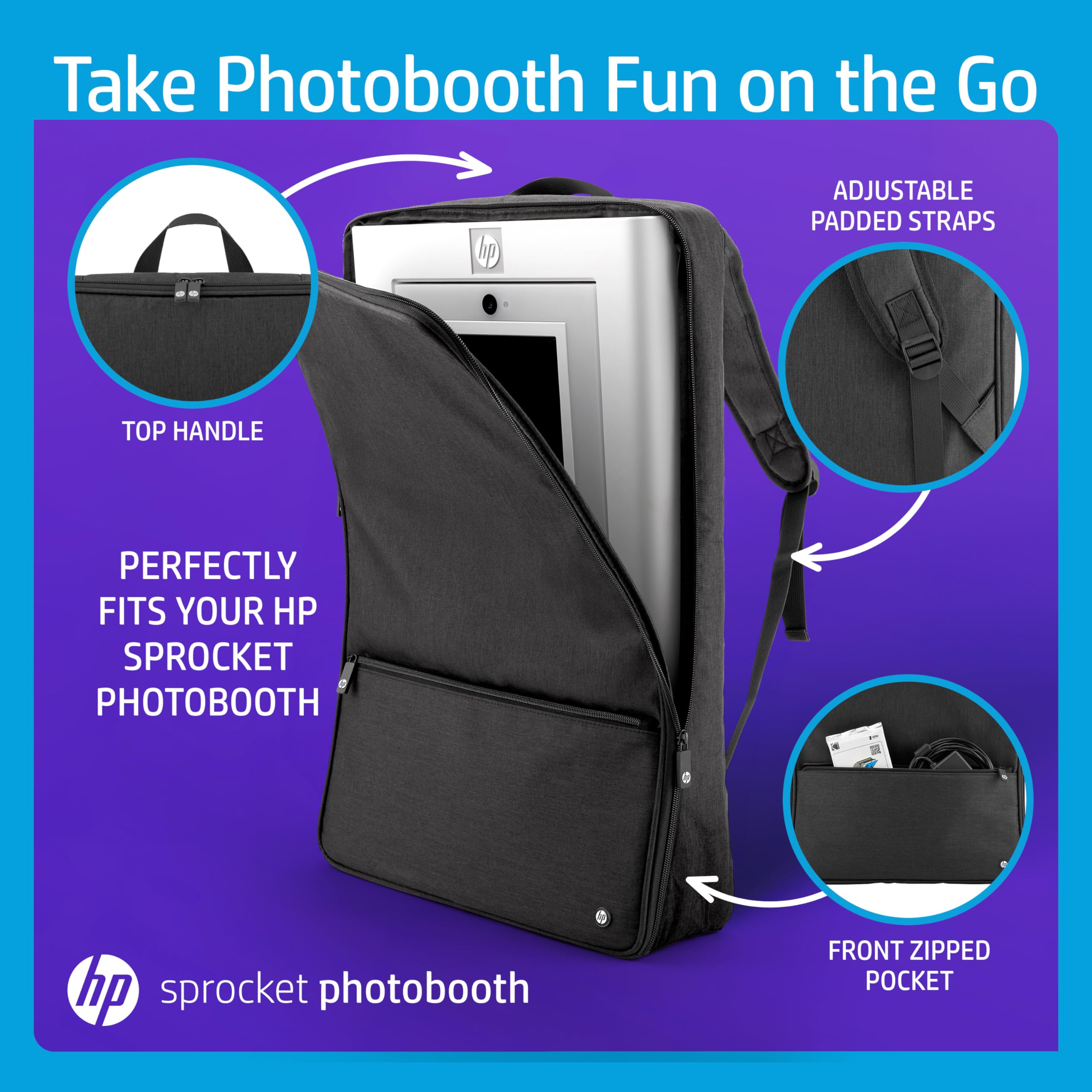 Foto 5 pulgar | Mochila Hp Travel Para Sprocket Photobooth Con Funda Acolchada - Venta Internacional.