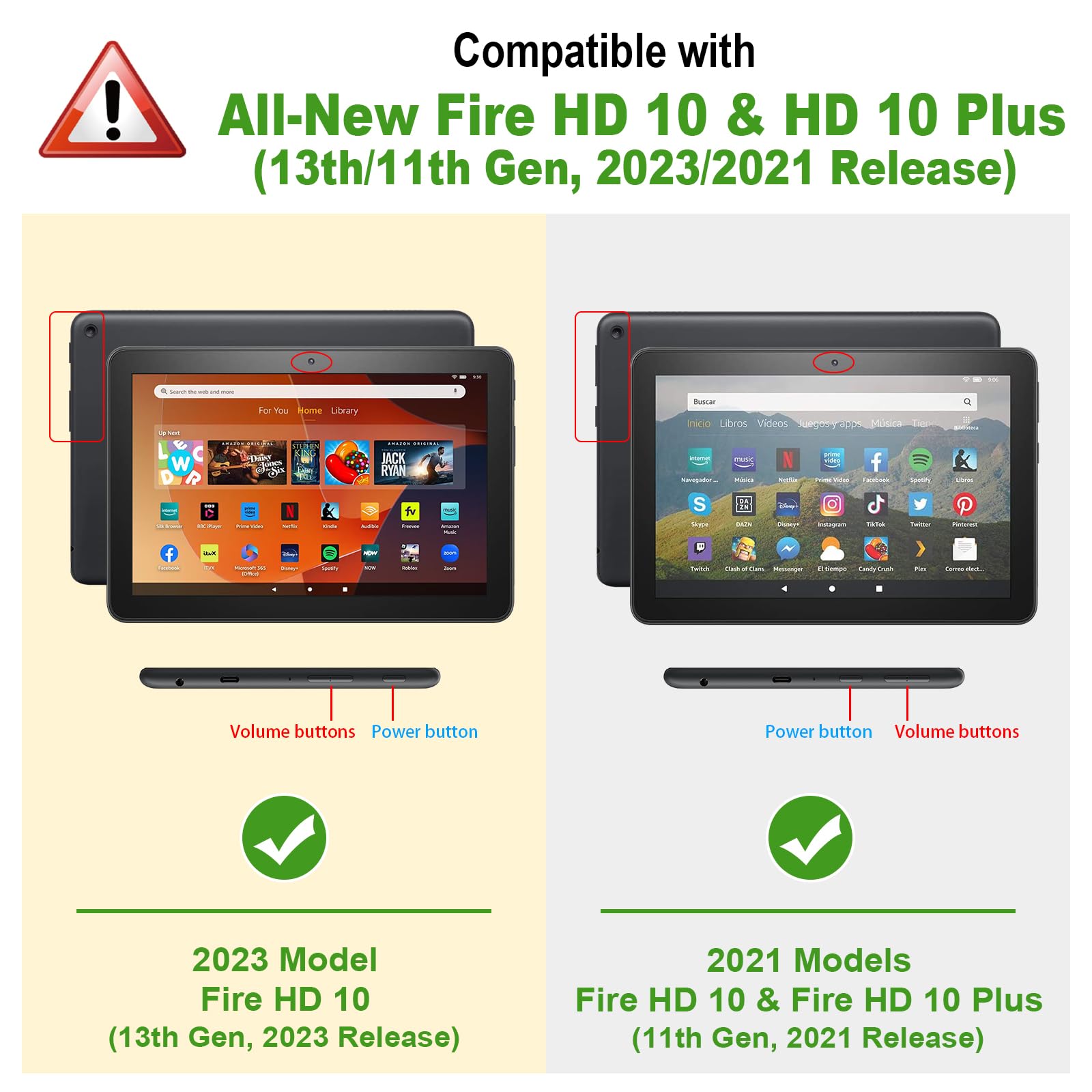 Foto 3 pulgar | Funda Tipo Folio Fintie Para Tablet Amazon Fire Hd 10/10 Plus - Venta Internacional.